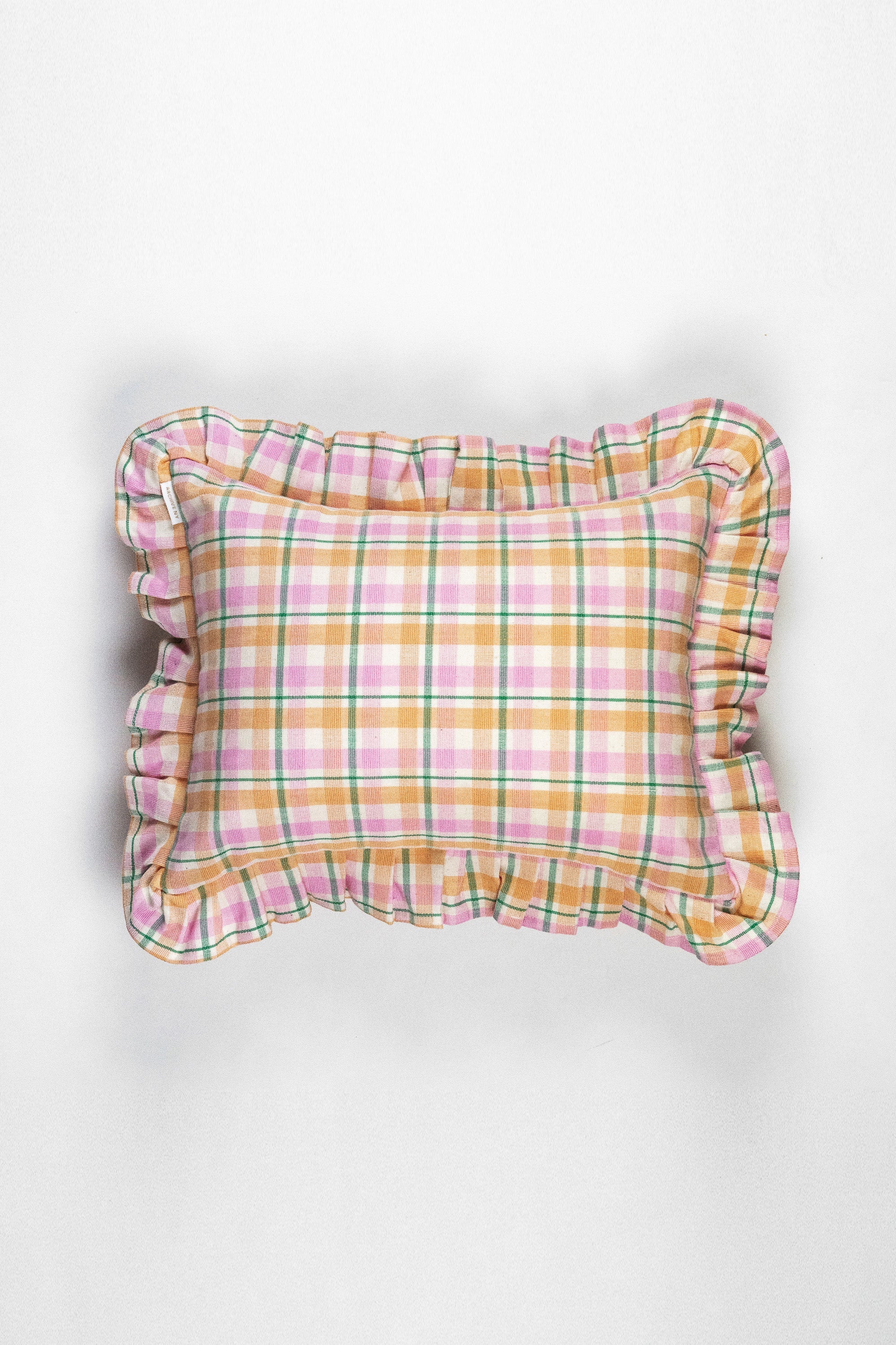 Marguerite Ruffle Plaid Pillow
