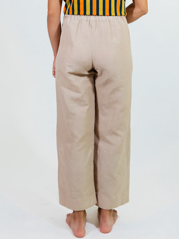 Emmy Drawstring Pant (Birch Linen)