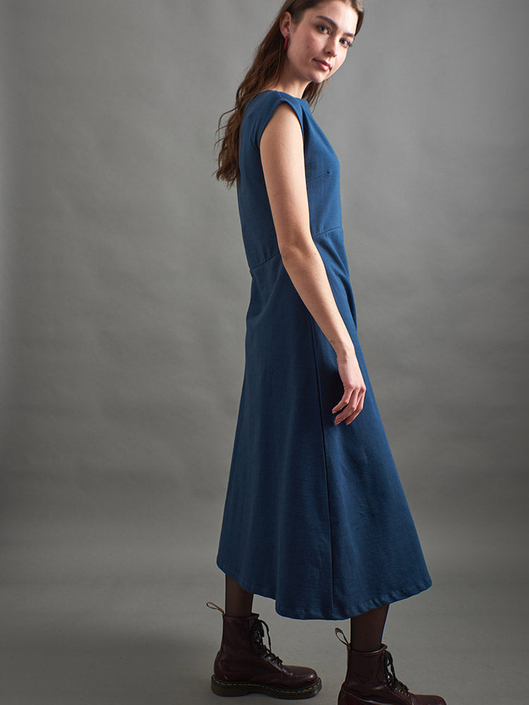 Elise Sheath Dress (Loop Knit Blue)