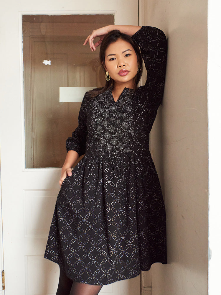 Fiona Dress (Ikigai Black)