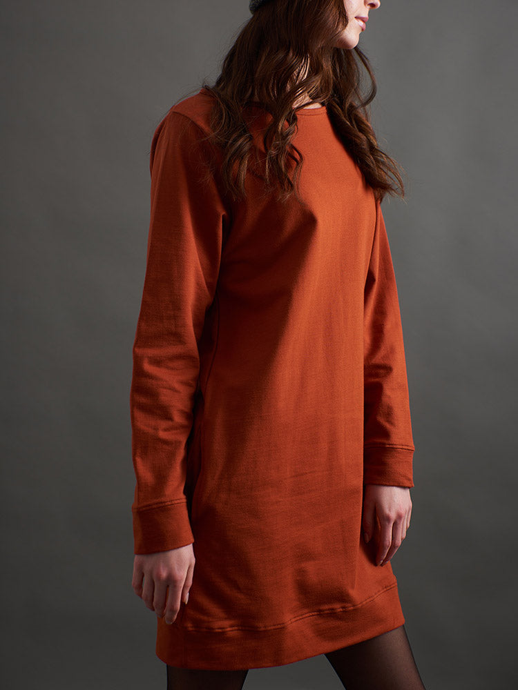 Sweatshirt Dress (Loop Knit Clay)