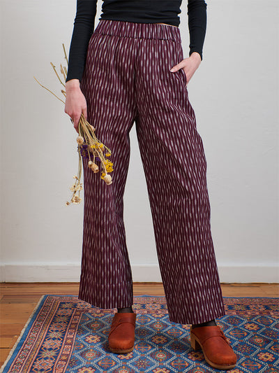 Rosie Pant (Plum Ikat)