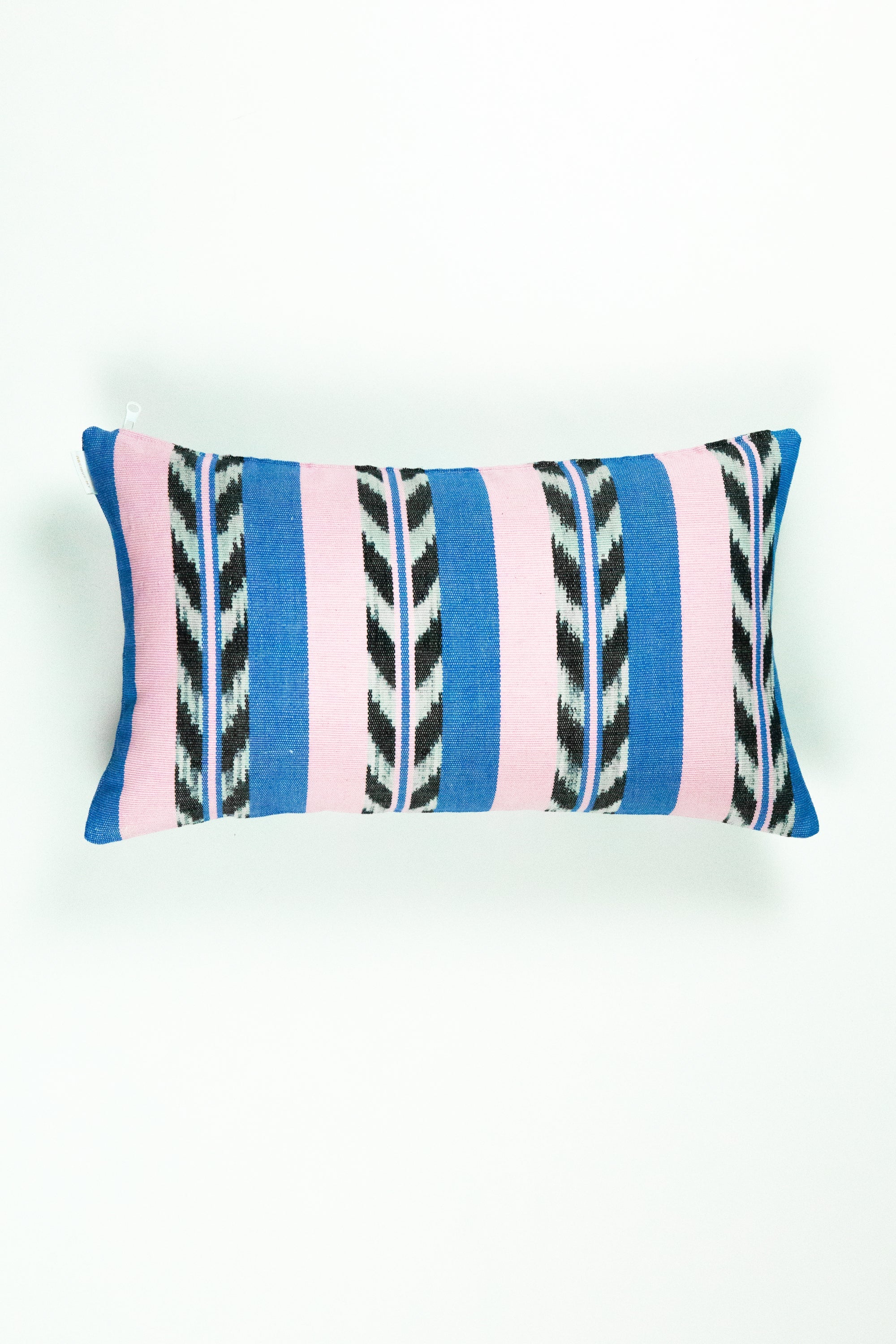 Palm Jaspe Pillow (Blue & Light Pink)