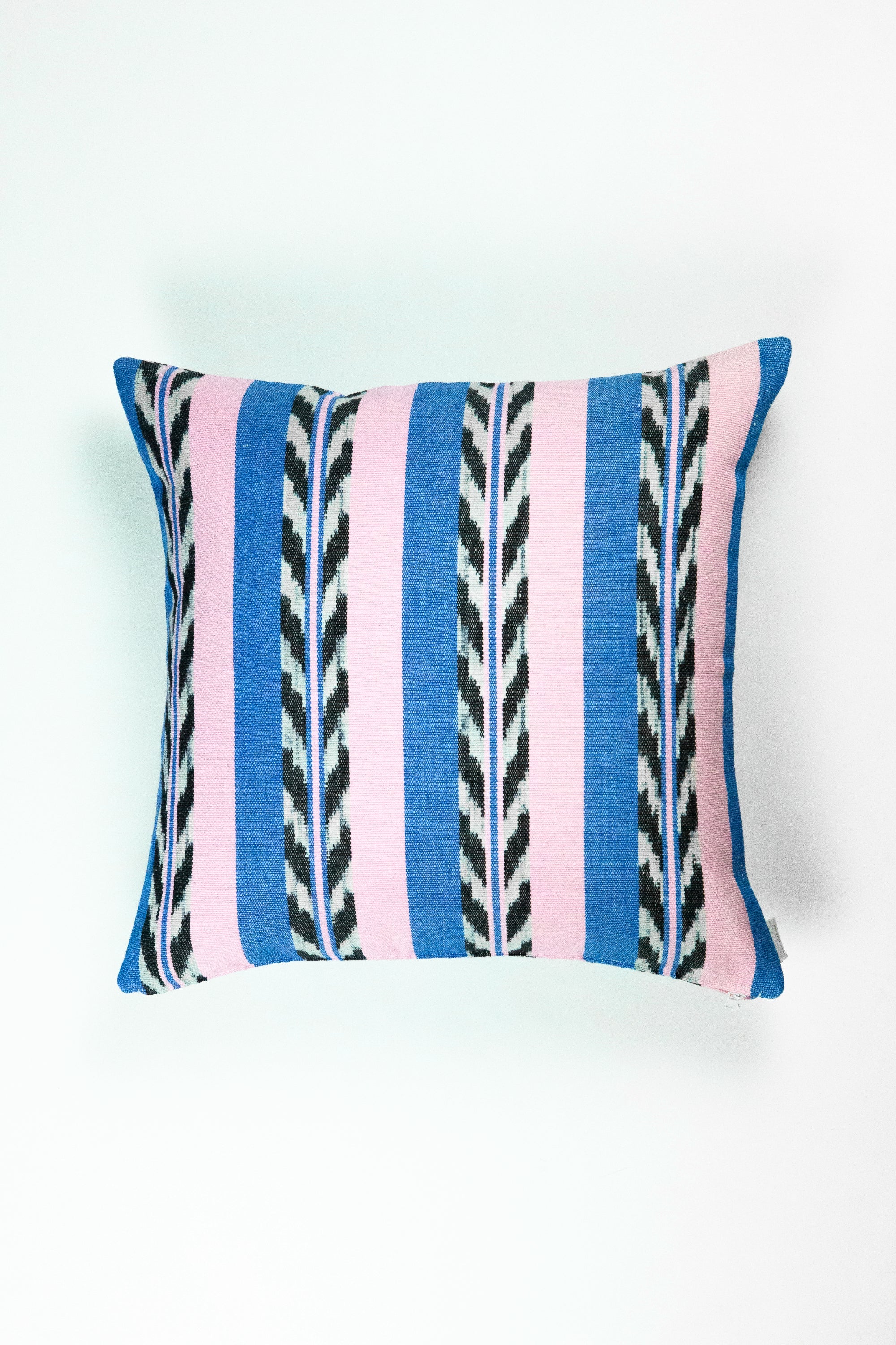 Palm Jaspe Pillow (Blue & Light Pink)