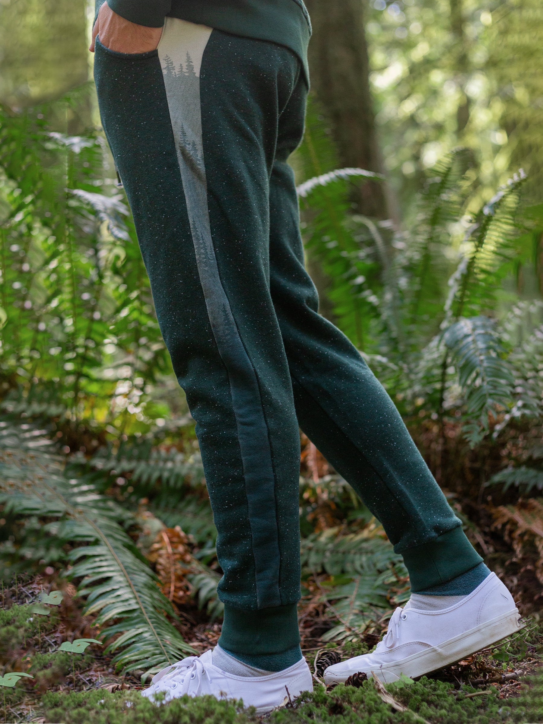 Misty Forest Joggers, a Organic Joggers by Happy Earth Apparel