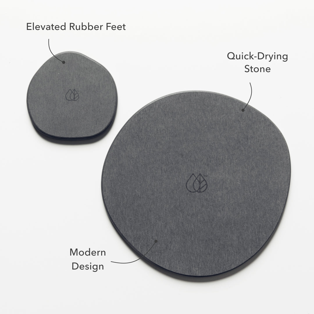 mixed sizes plant saucers for modern look