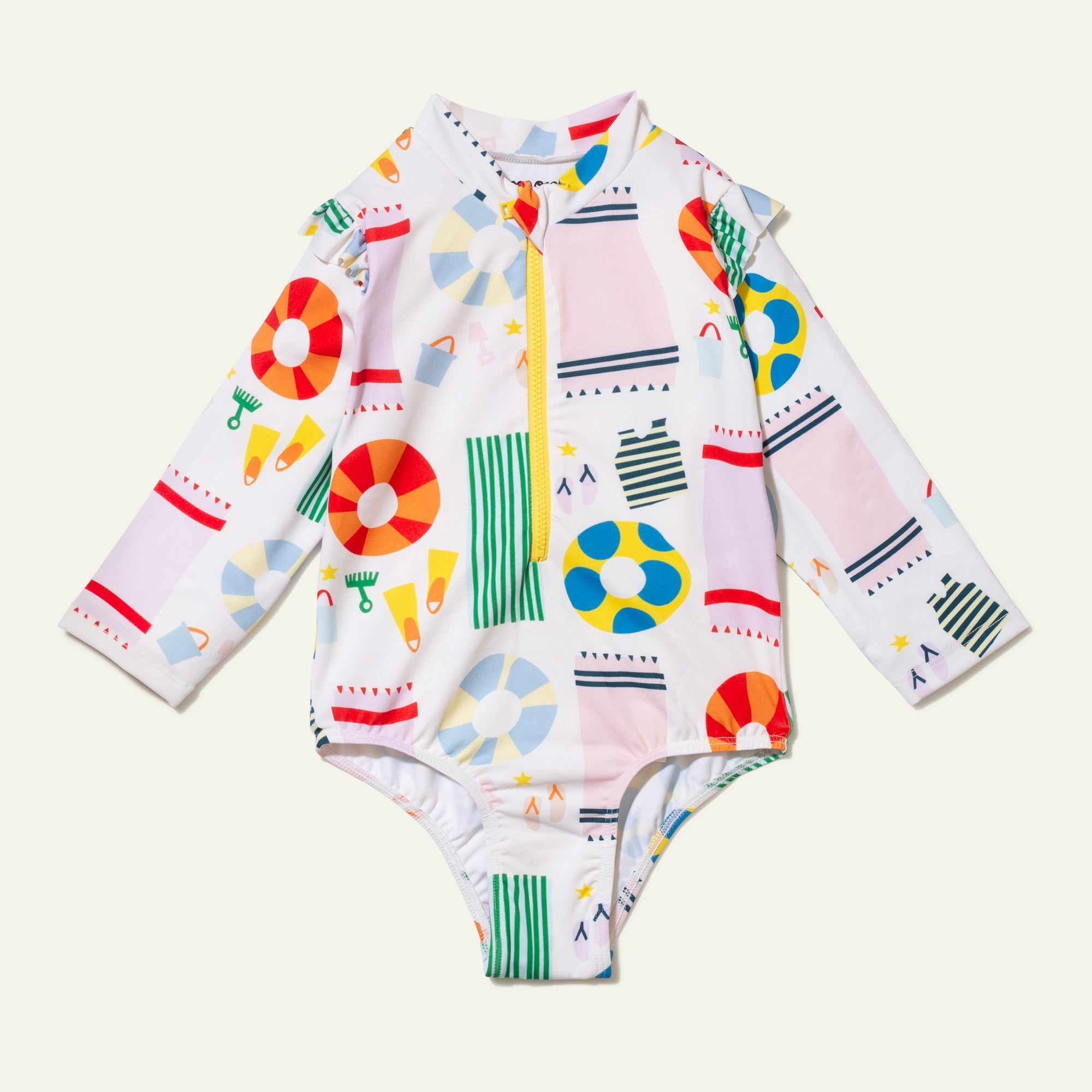 Beach Baby Zipped Rashguard One-Piece