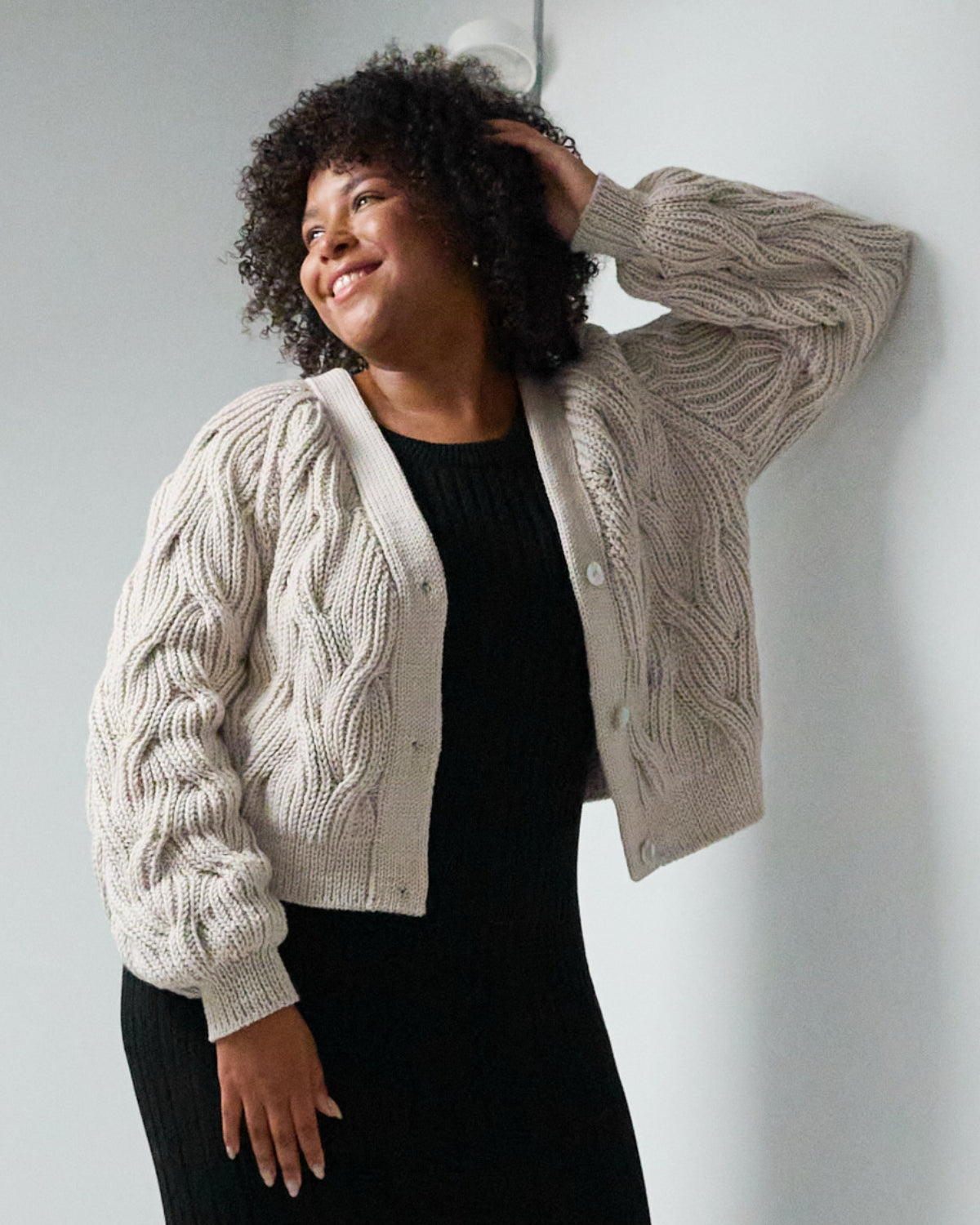 Nemunas Merino Wool Cardigan (Silver Grey)