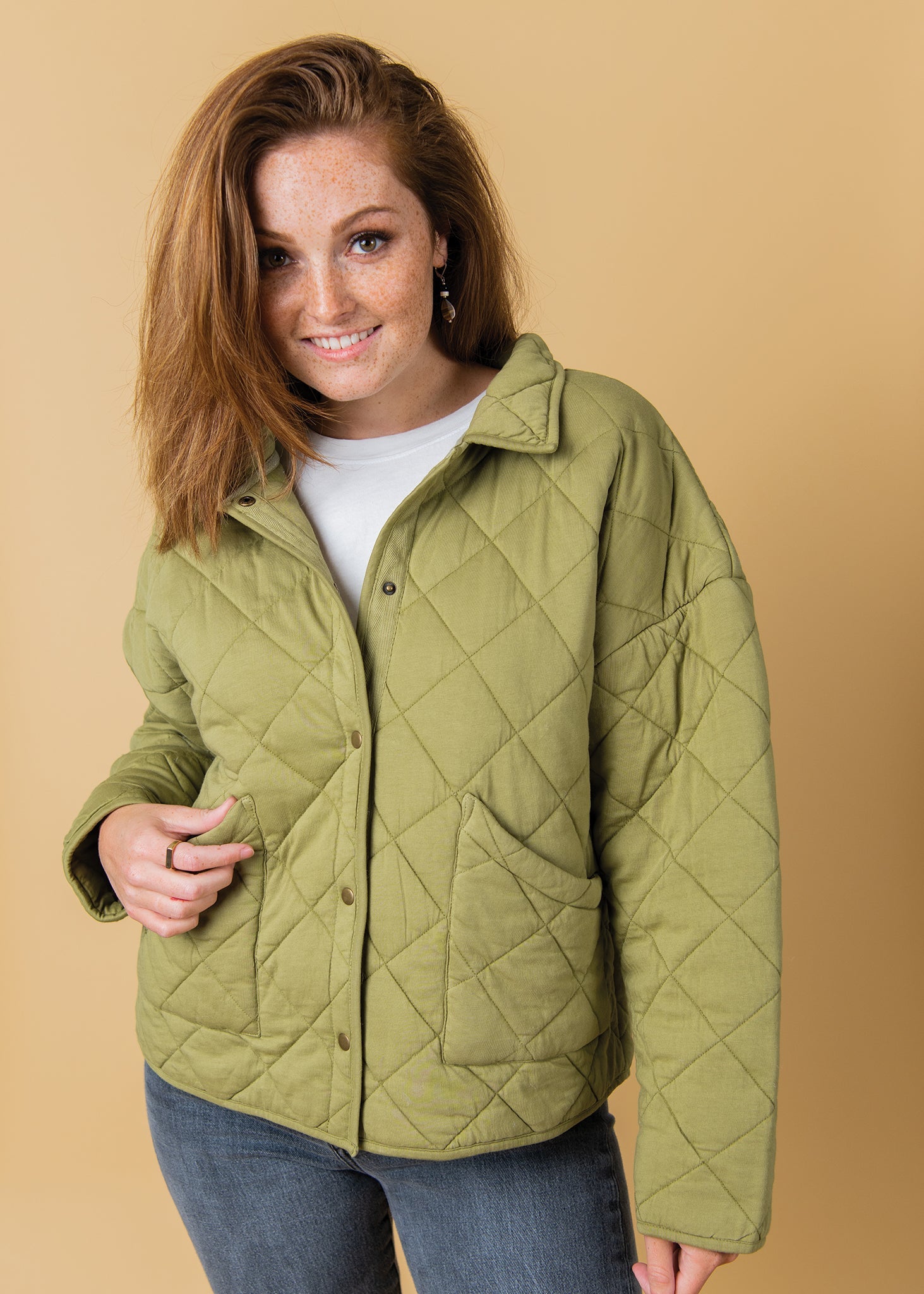 Countryside Quilted Jacket - Olive Oil