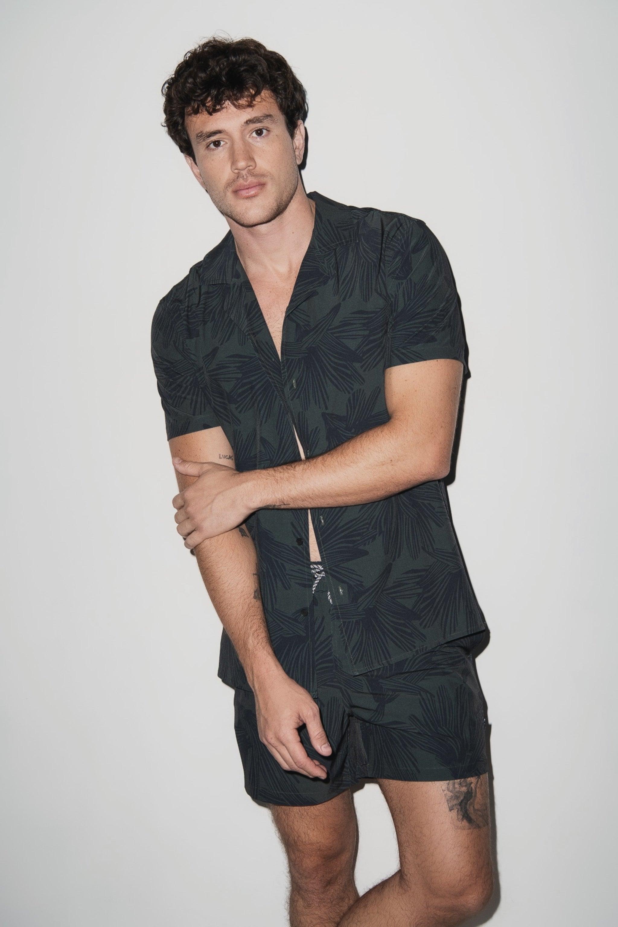 Saint Tropez Cabana Shirt (Dark Olive)