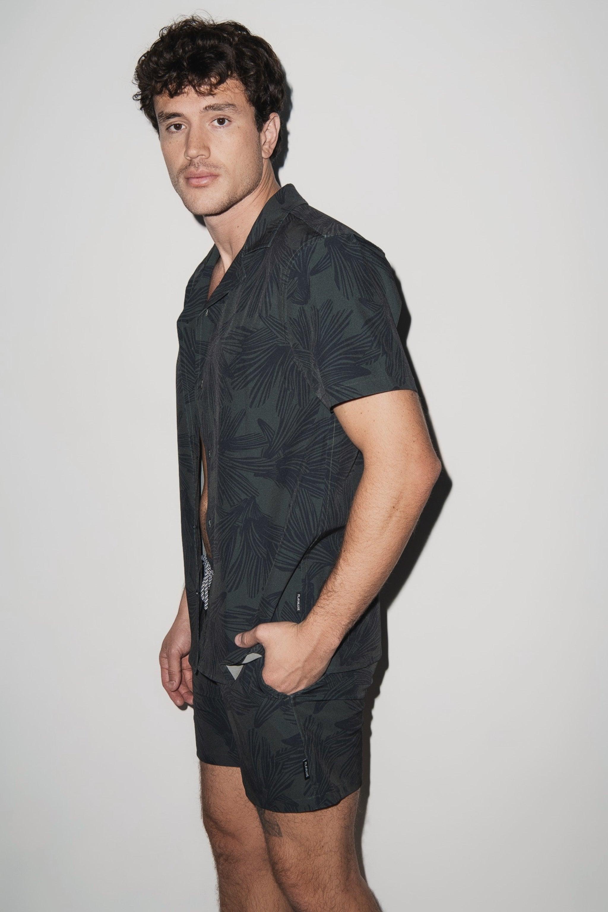 Saint Tropez Cabana Shirt (Dark Olive)