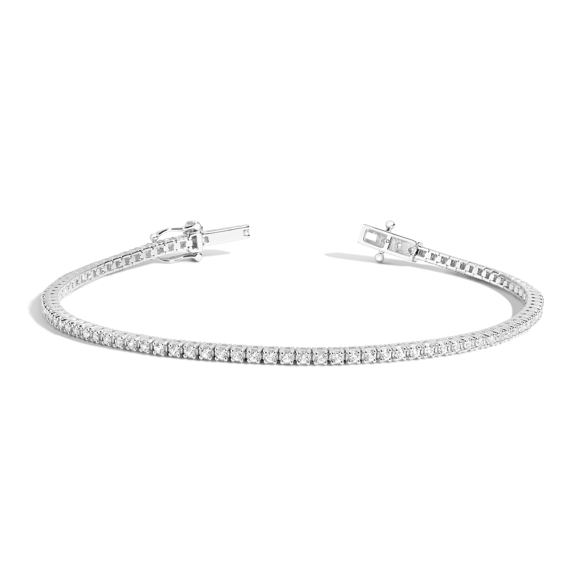 Petite Lab Grown White Sapphire Tennis Bracelet