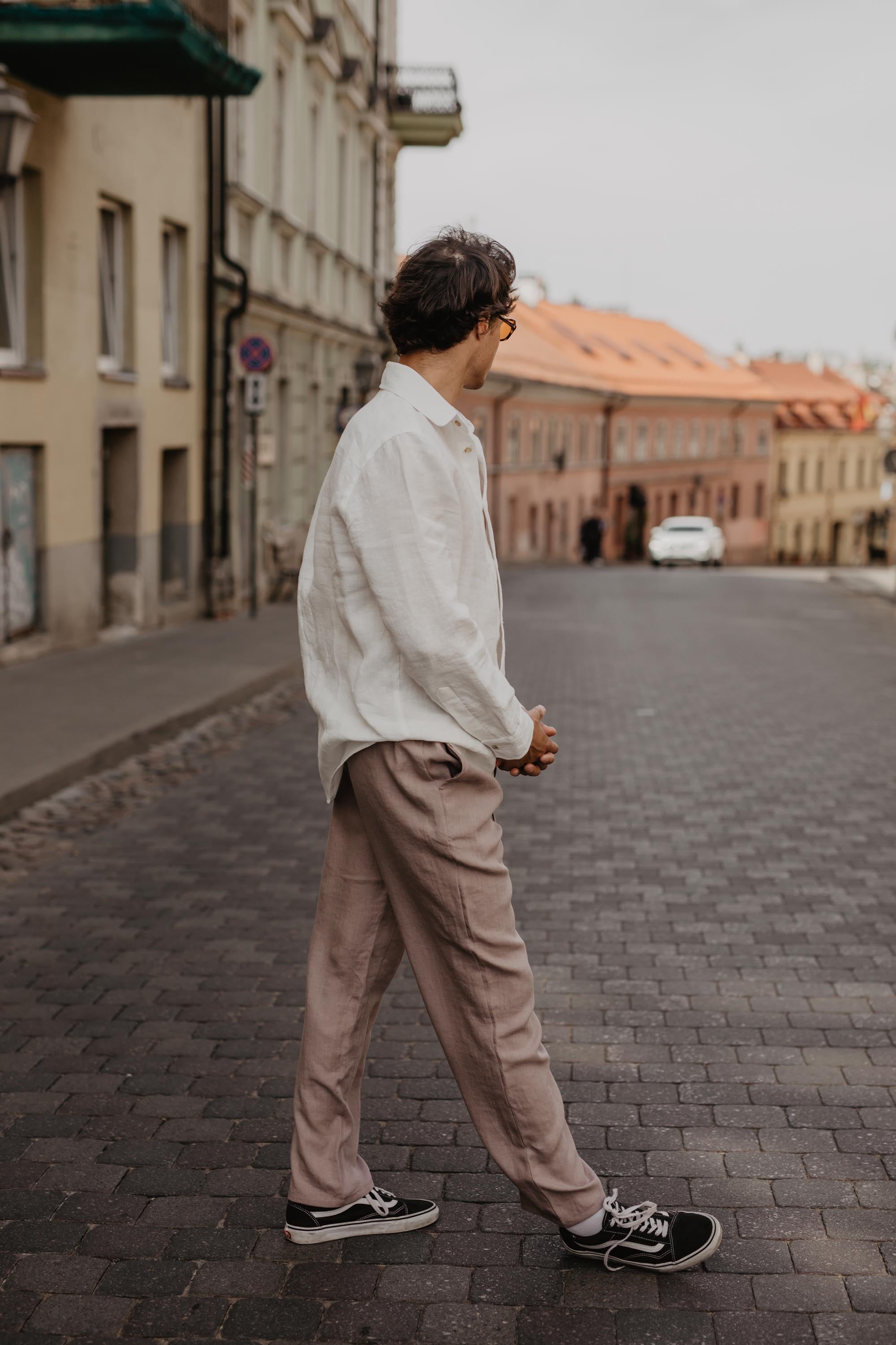 Adonis Linen Pants (Rosy Brown)