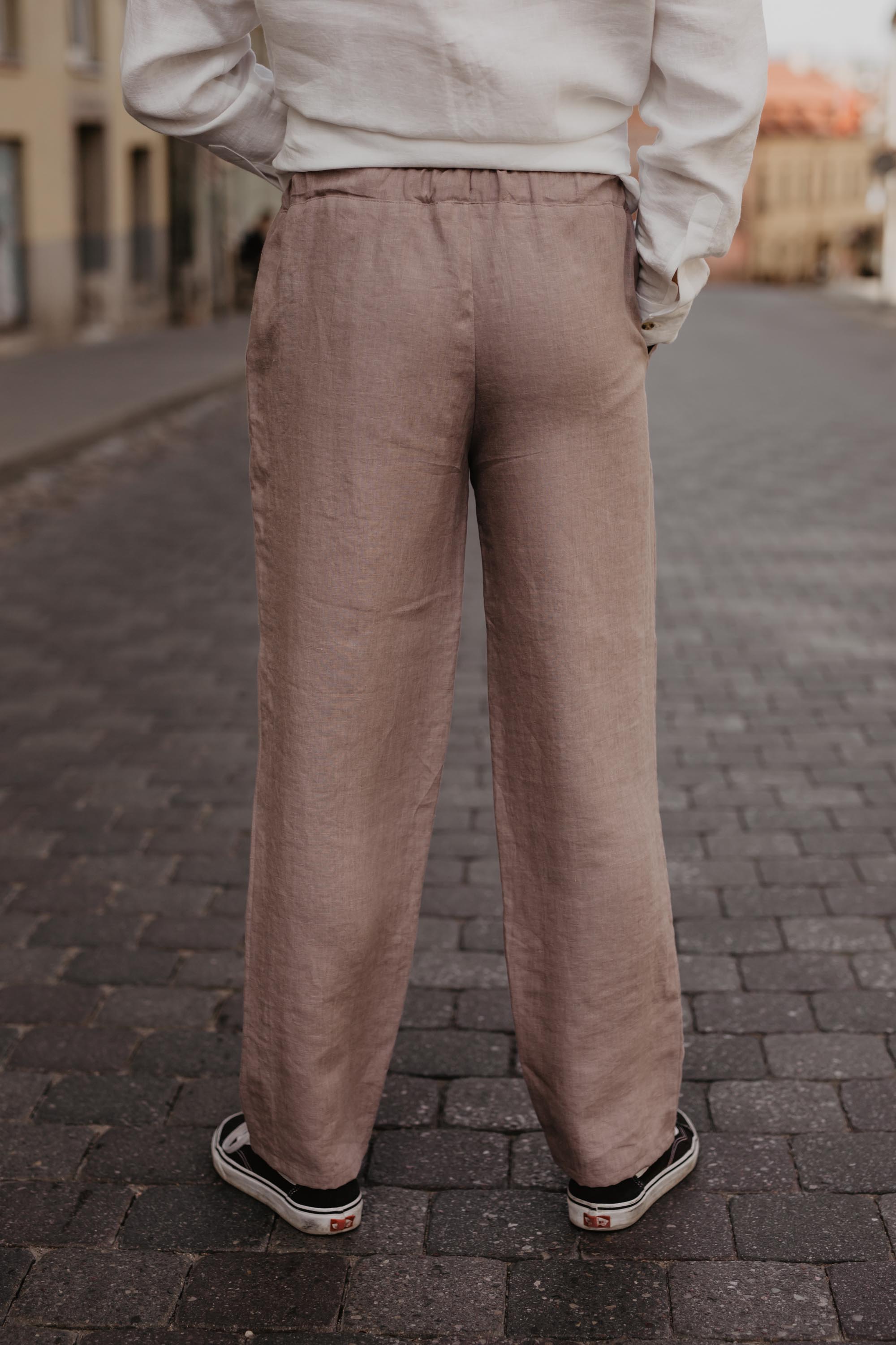 Adonis Linen Pants (Rosy Brown)