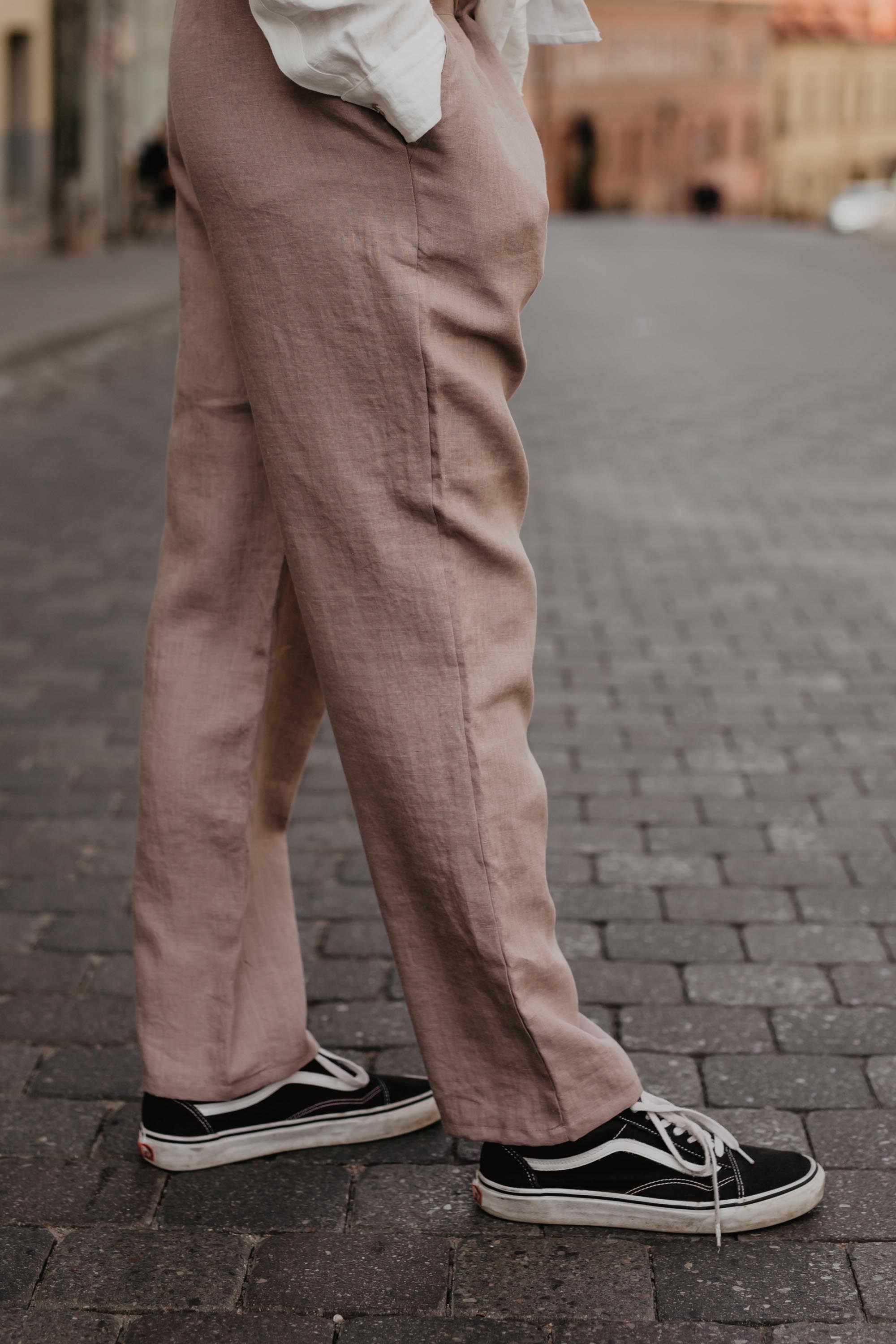 Adonis Linen Pants (Rosy Brown)