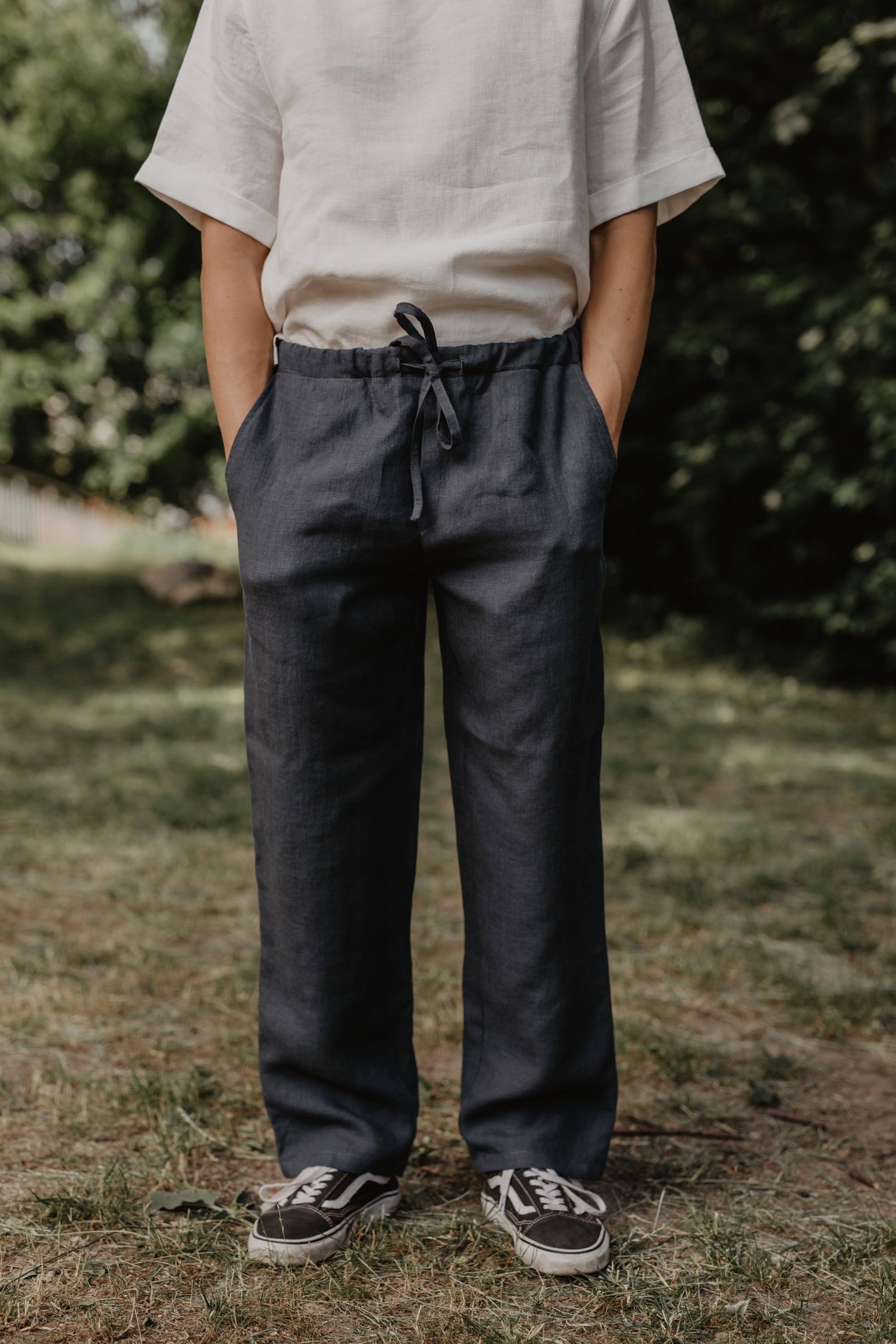 Adonis Linen Pants (Charcoal)