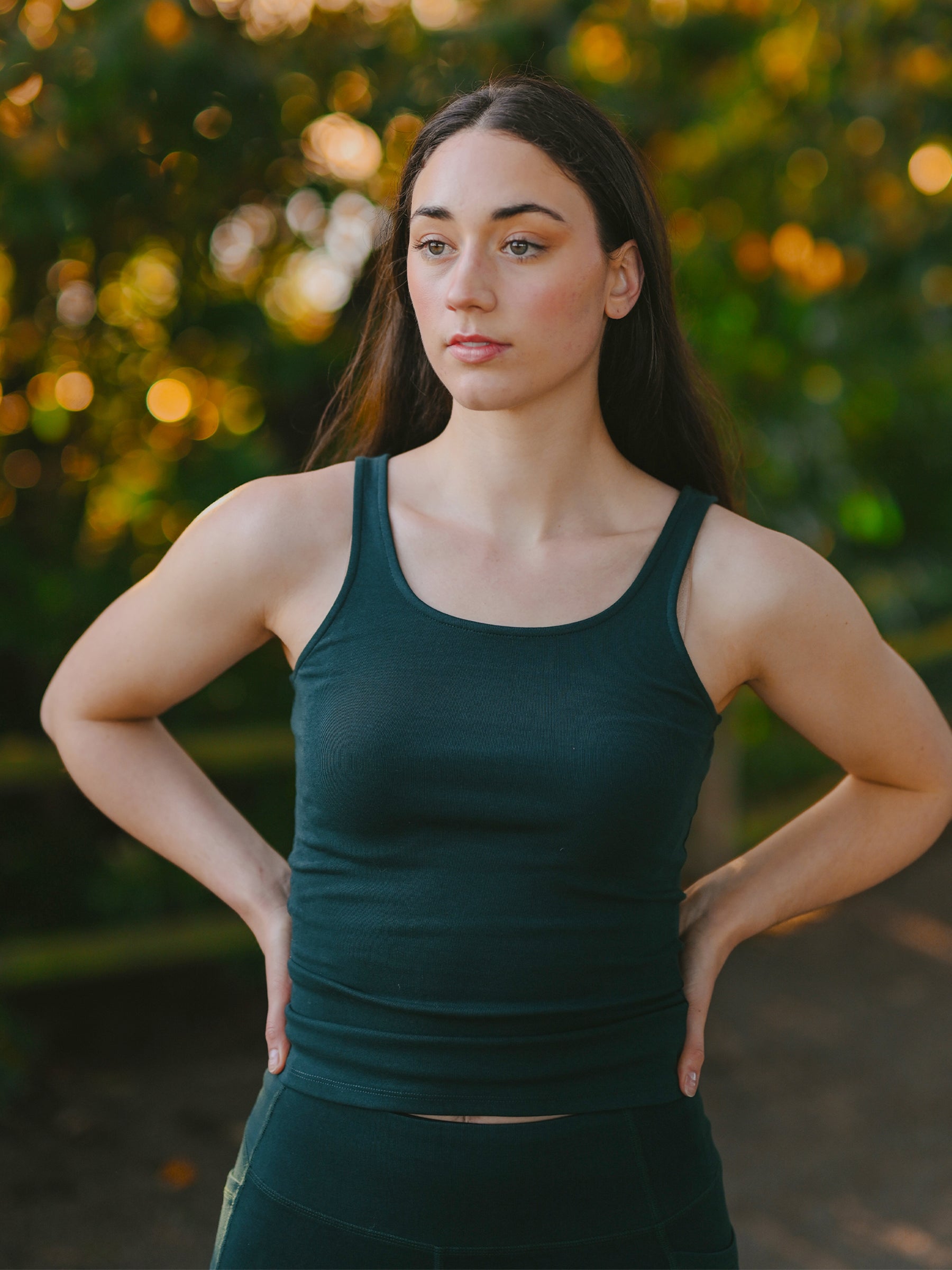 PlantTec™ Organic Compression Tank | Monstera, a Organic Activewear by Happy Earth Apparel