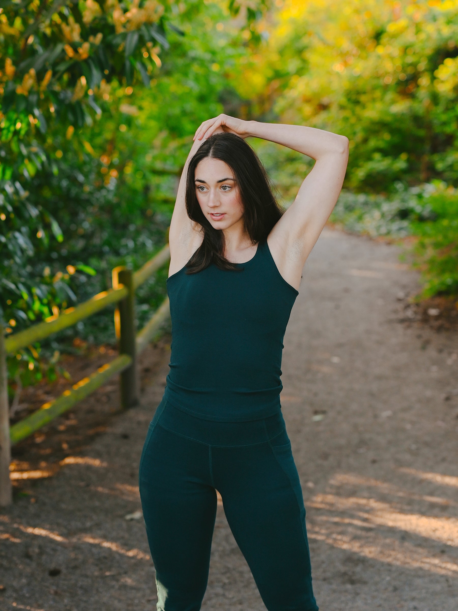 PlantTec™ Organic Compression Tank | Monstera, a Organic Activewear by Happy Earth Apparel