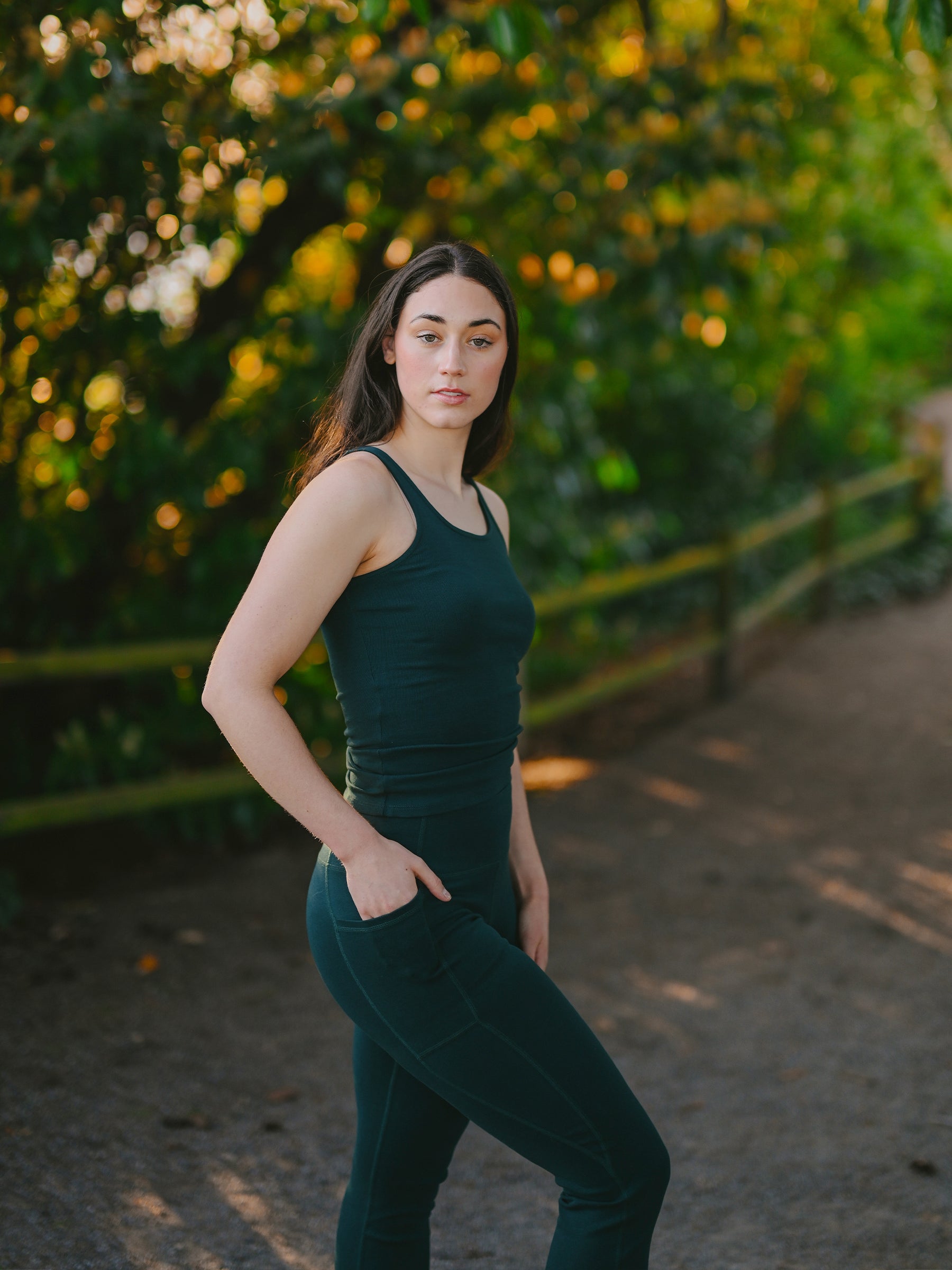 PlantTec™ Organic Compression Tank | Monstera, a Organic Activewear by Happy Earth Apparel