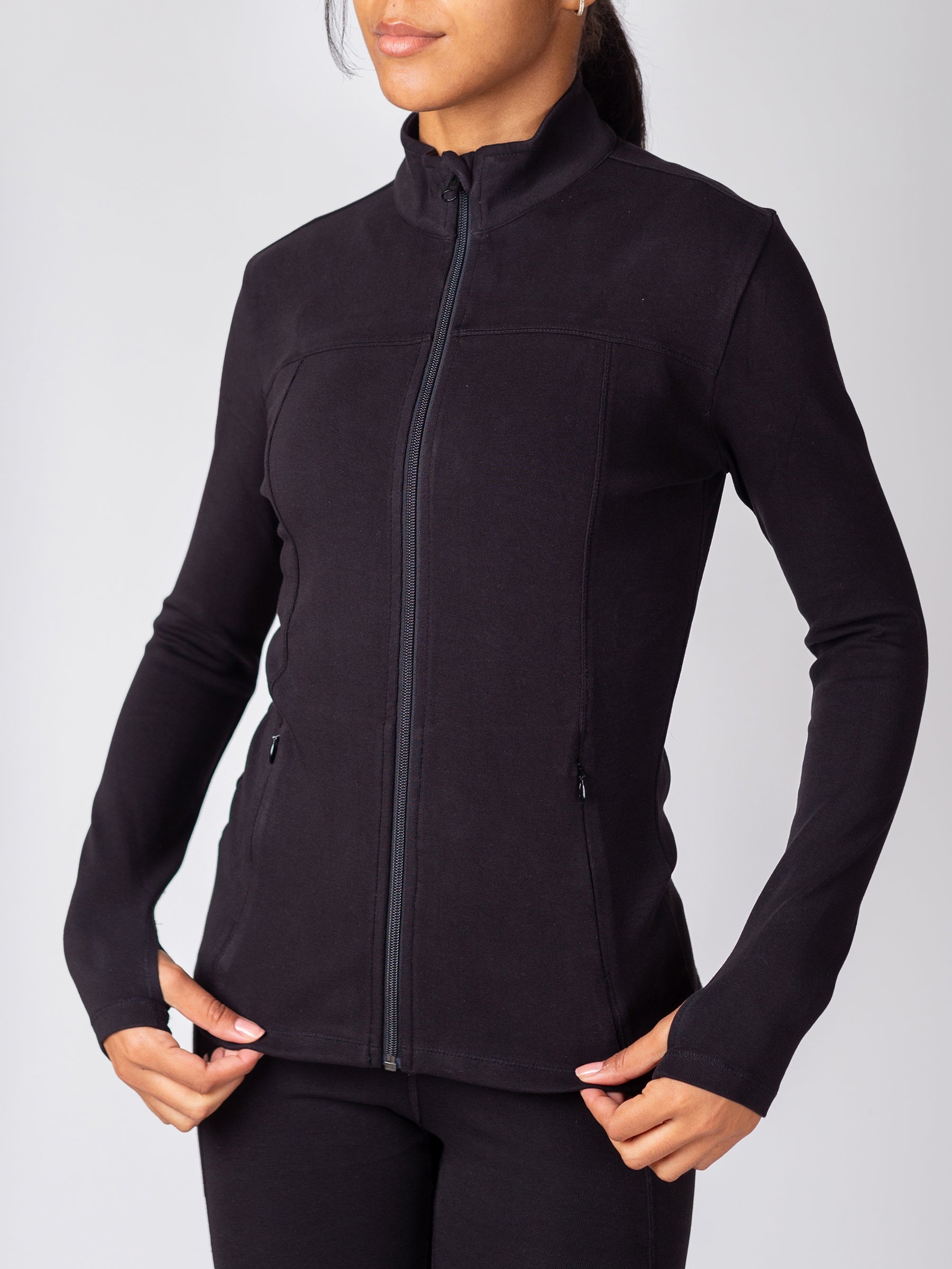 PlantTec™ Organic Contour Jacket | Eclipse, a Organic Activewear by Happy Earth Apparel