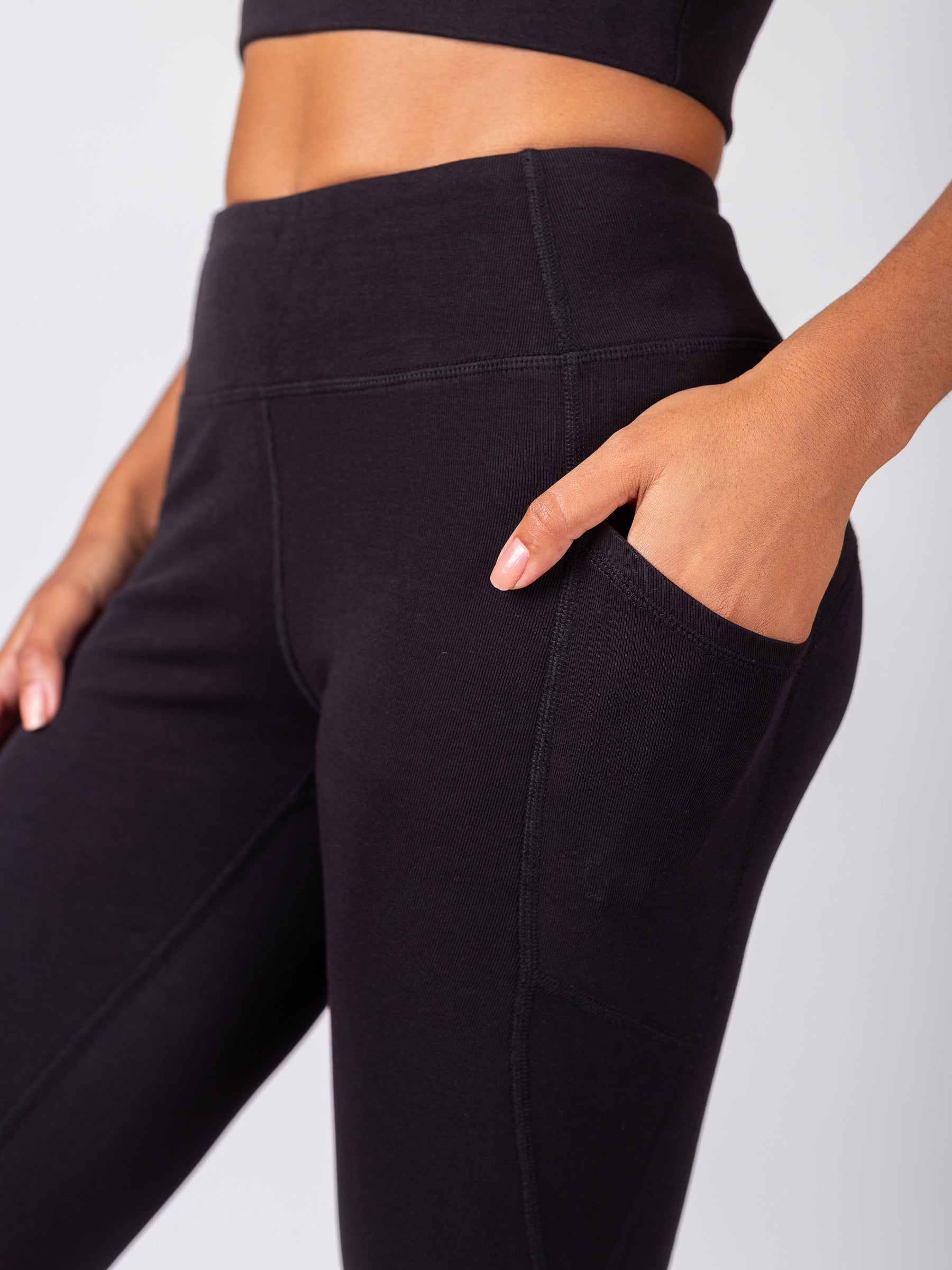 PlantTec™ Organic Crop/Petite Leggings | Eclipse, a Organic Activewear by Happy Earth Apparel