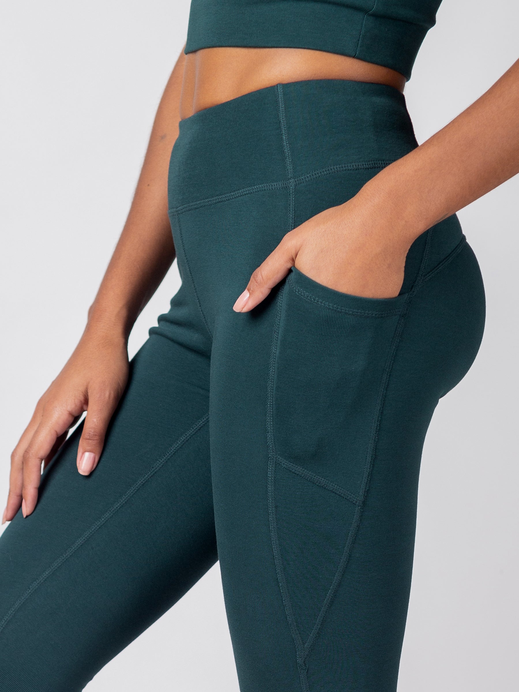 PlantTec™ Organic Crop/Petite Leggings | Monstera, a Organic Activewear by Happy Earth Apparel