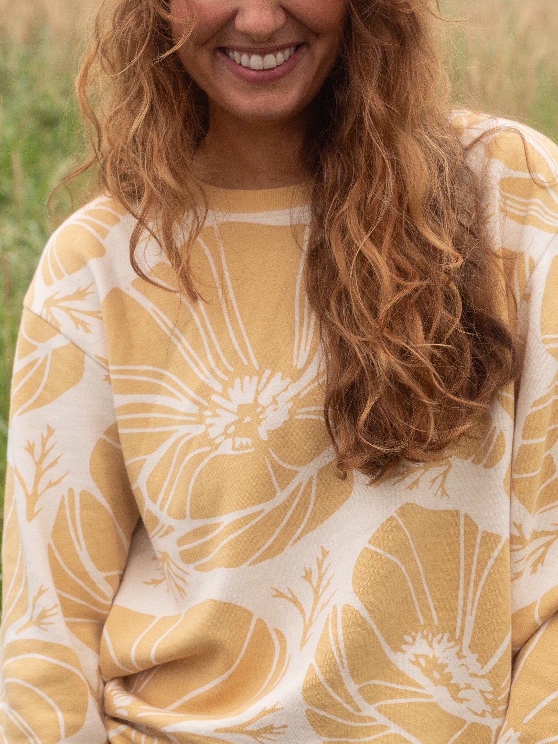 Poppies Pullover, a Organic Sweatshirt by Happy Earth Apparel