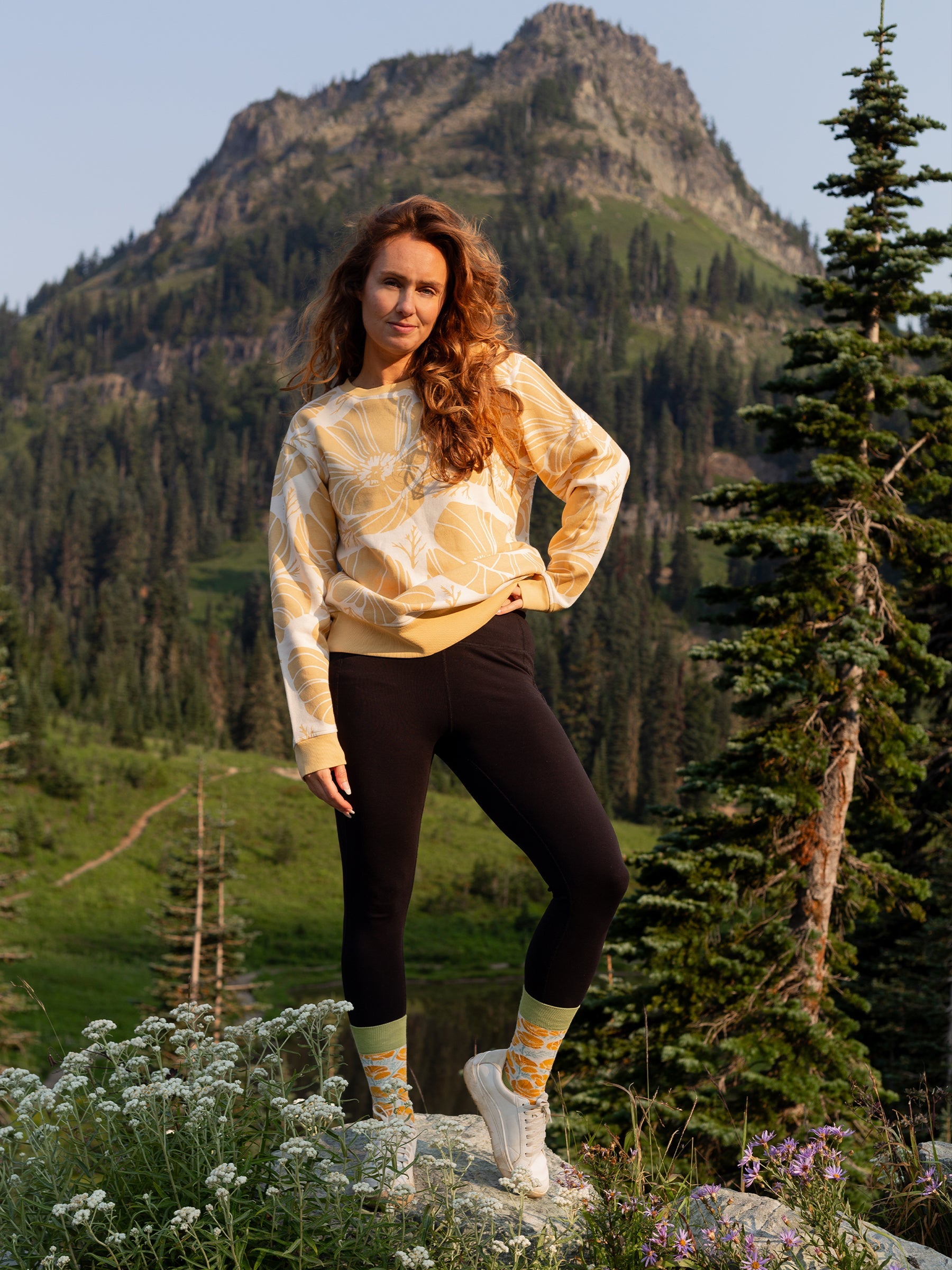 Poppies Pullover, a Organic Sweatshirt by Happy Earth Apparel