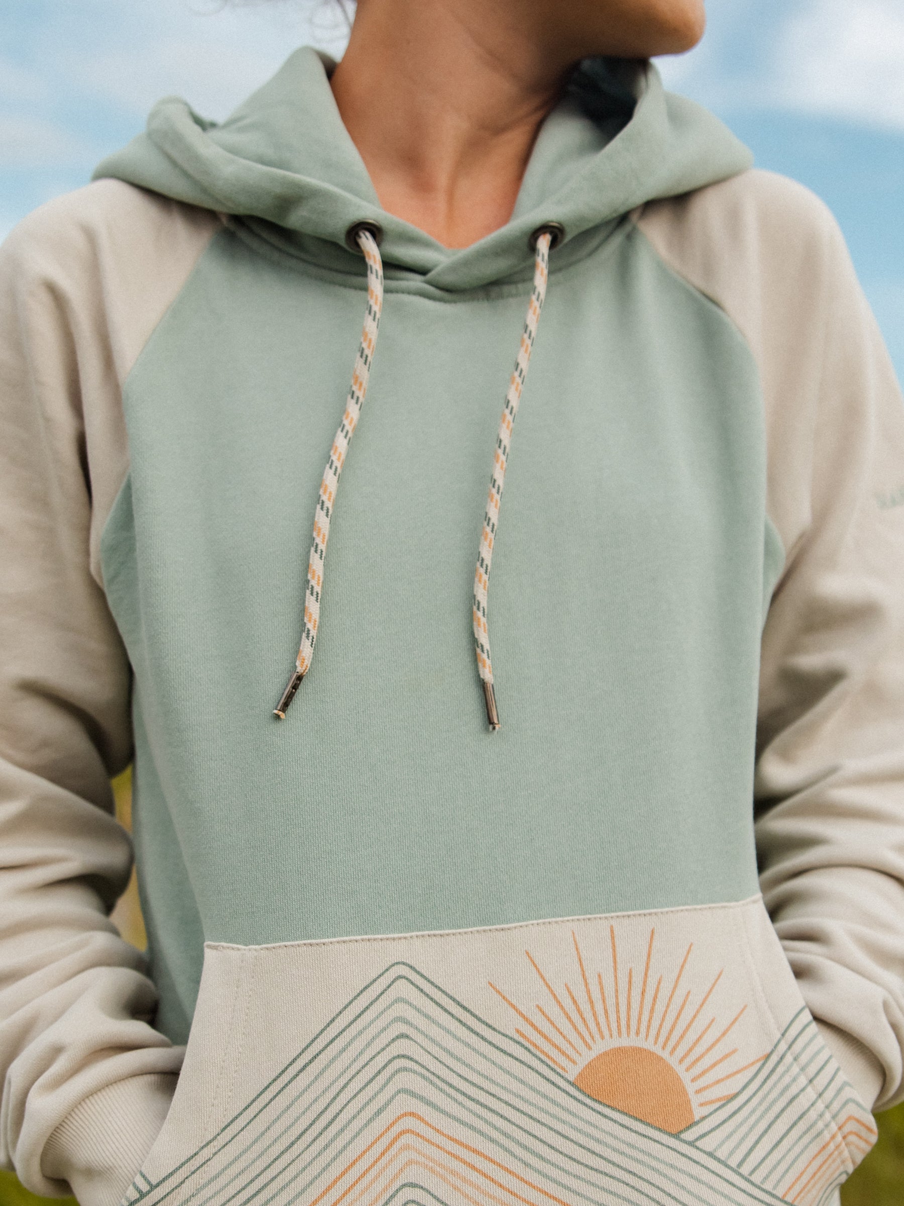 Rainbow Mountains Hoodie, a Organic Hoodie by Happy Earth Apparel