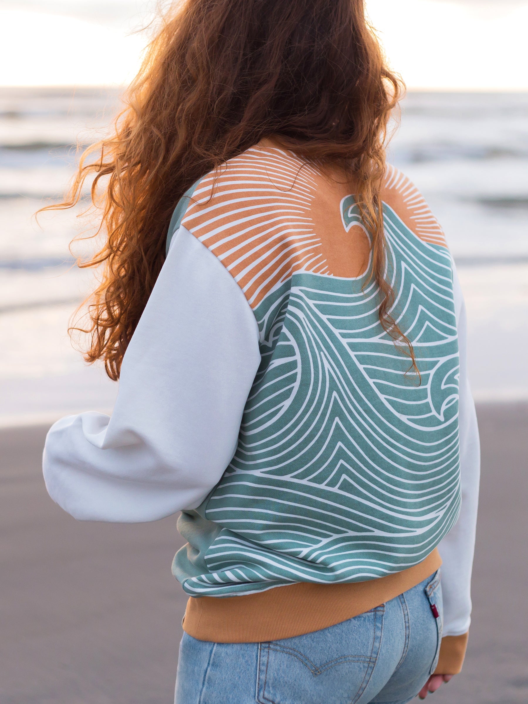 Rolling Seas Pullover, a Organic Sweatshirt by Happy Earth Apparel