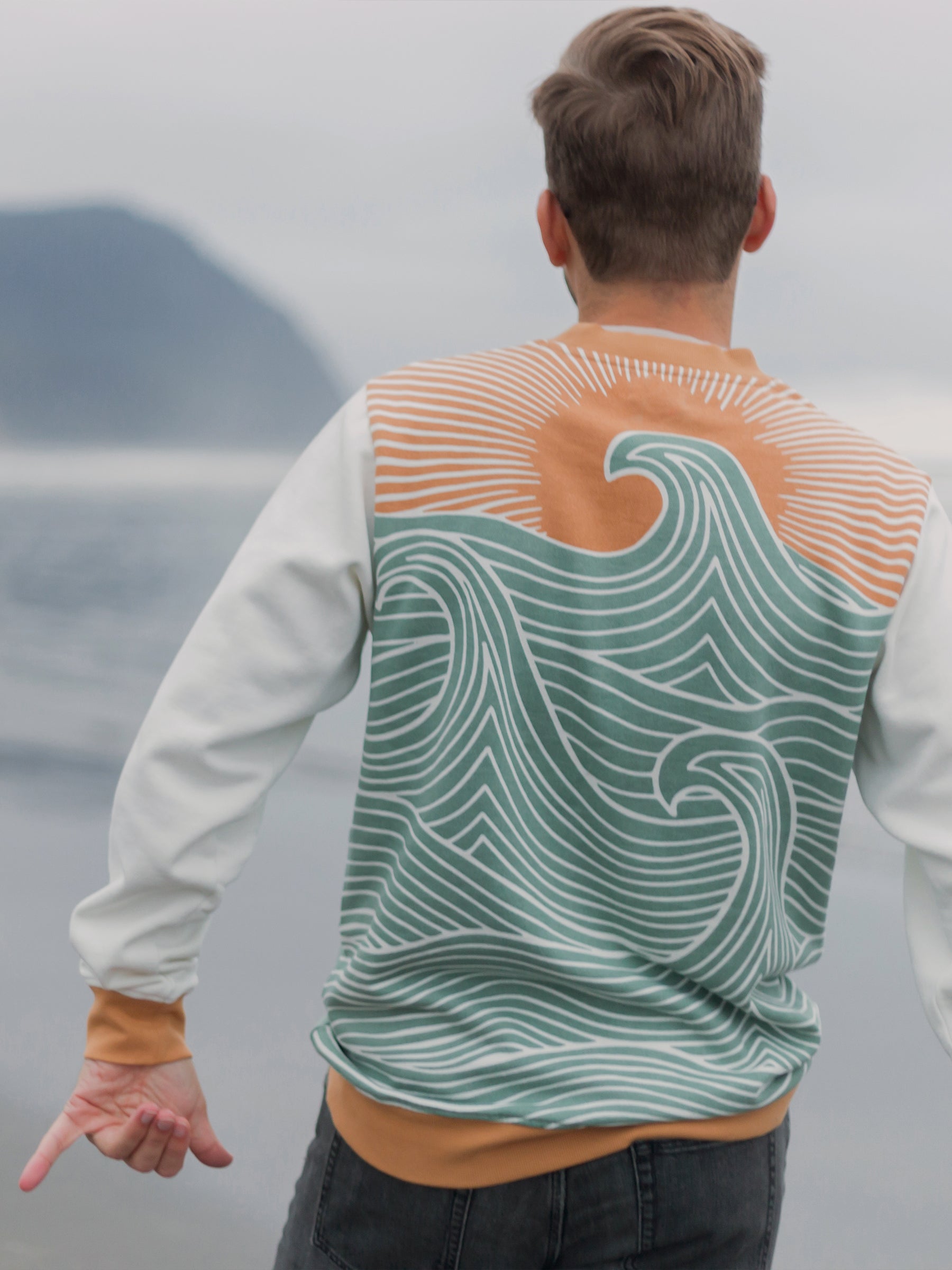 Rolling Seas Pullover, a Organic Sweatshirt by Happy Earth Apparel