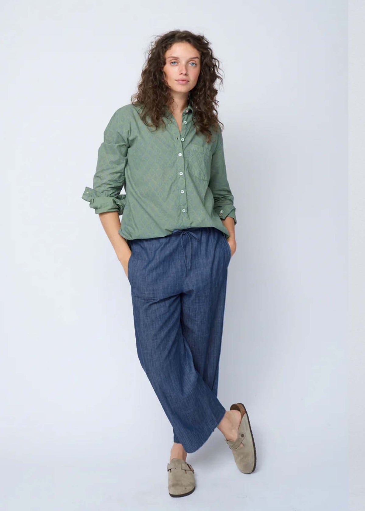 Shore Pant (Chambray Dark Denim Wash)