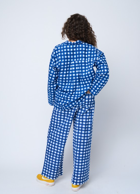 Shore Pant (Gingham Picnic Coastal Blue)