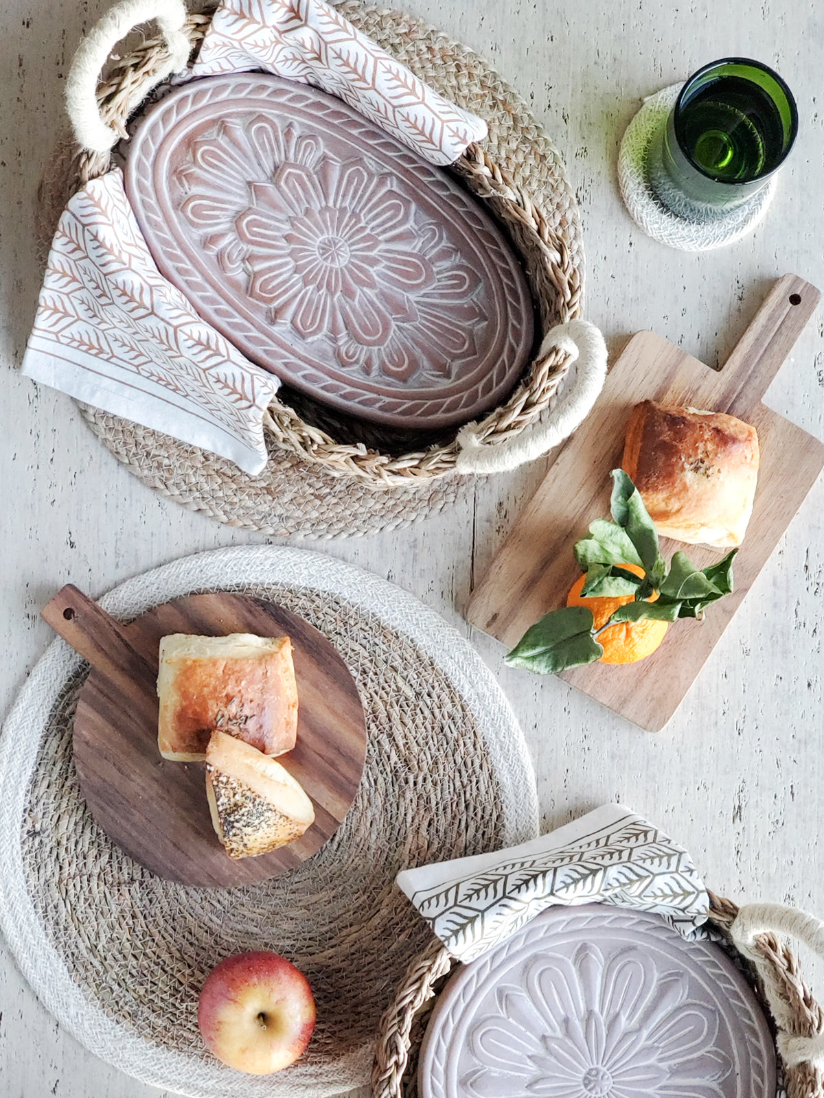 Bread Warmer & Basket (Flower)