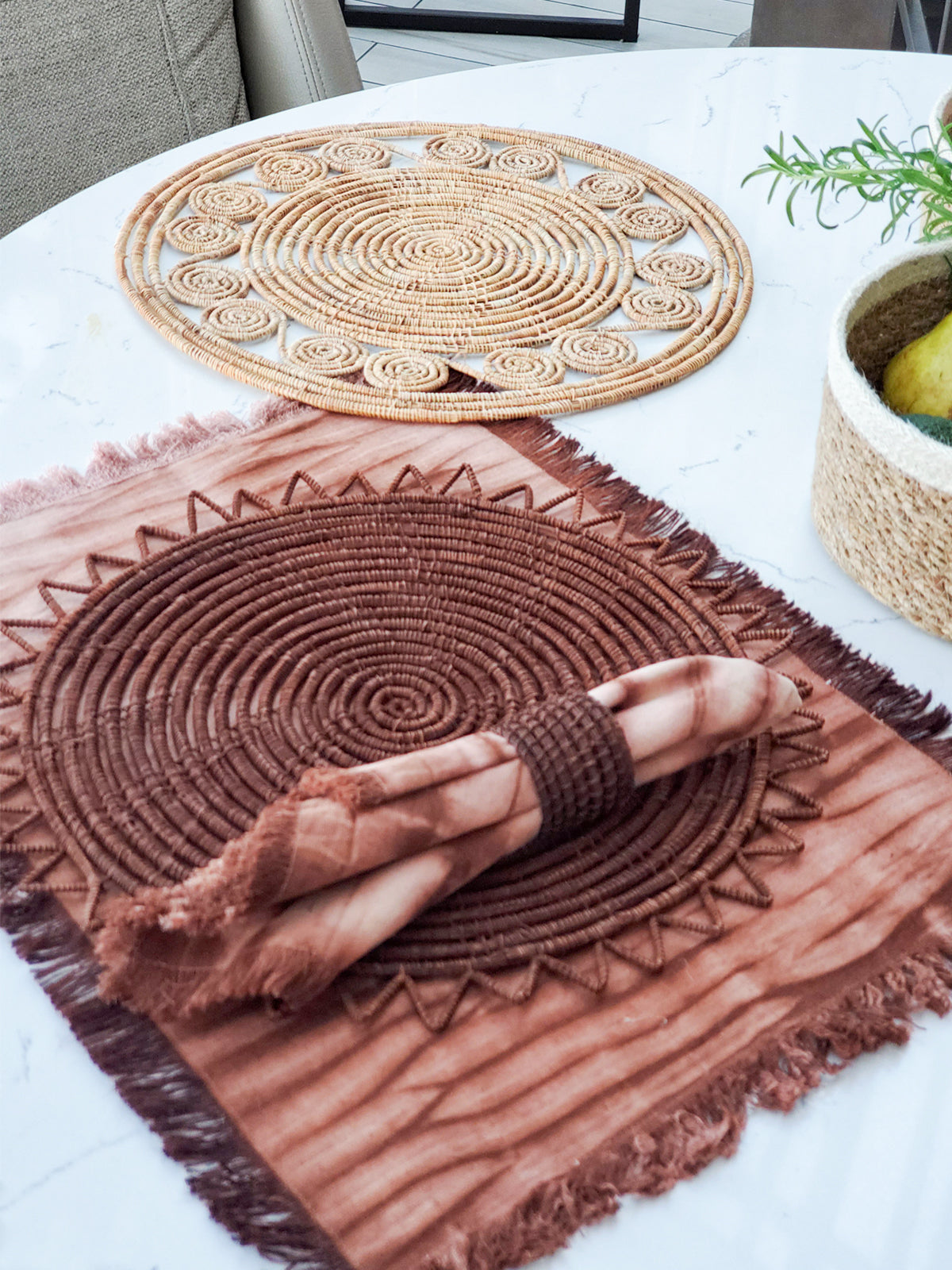Surya Woven Placemat Set of 2 (Brown)