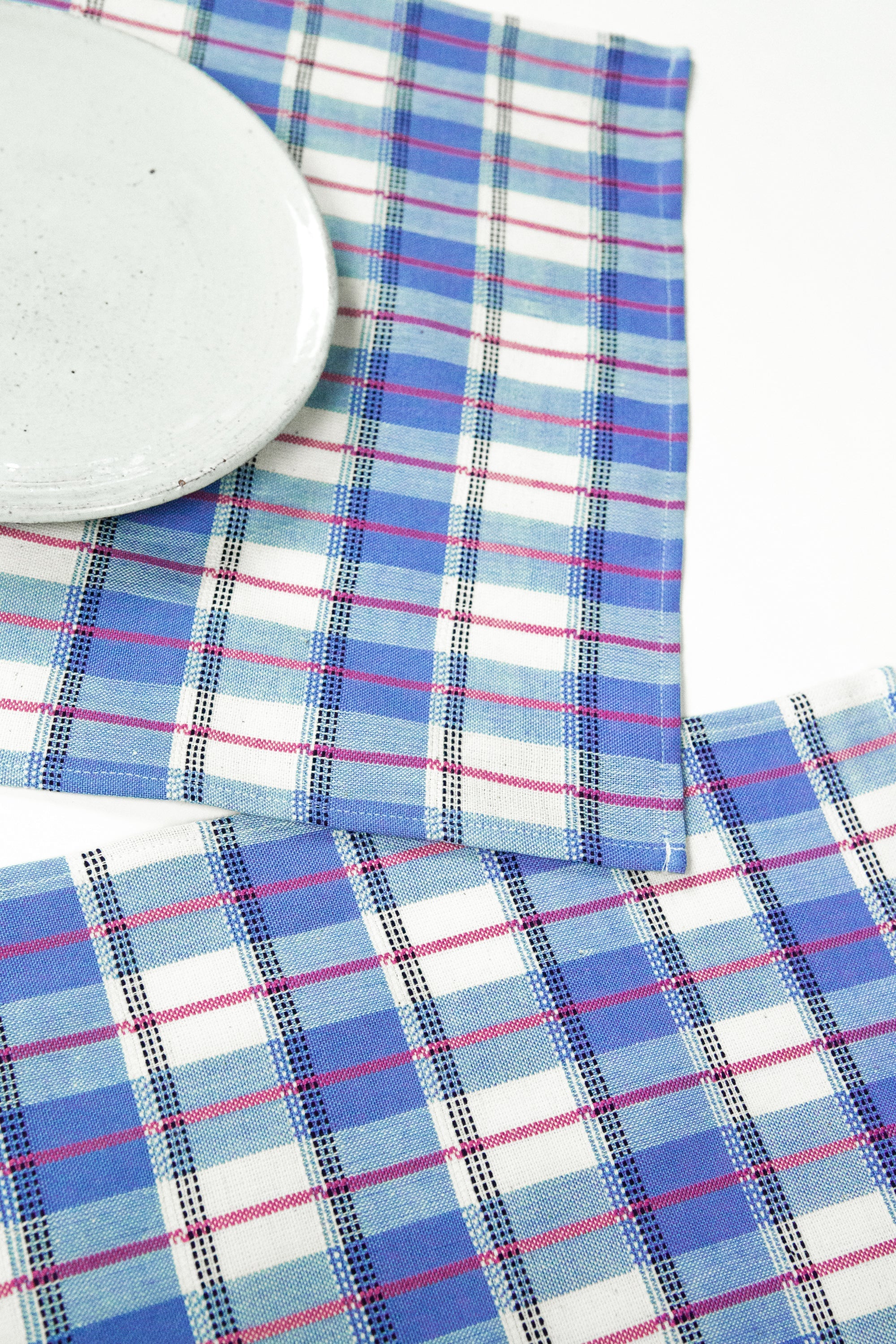 San Andres Gingham Placemat (Blue & White)