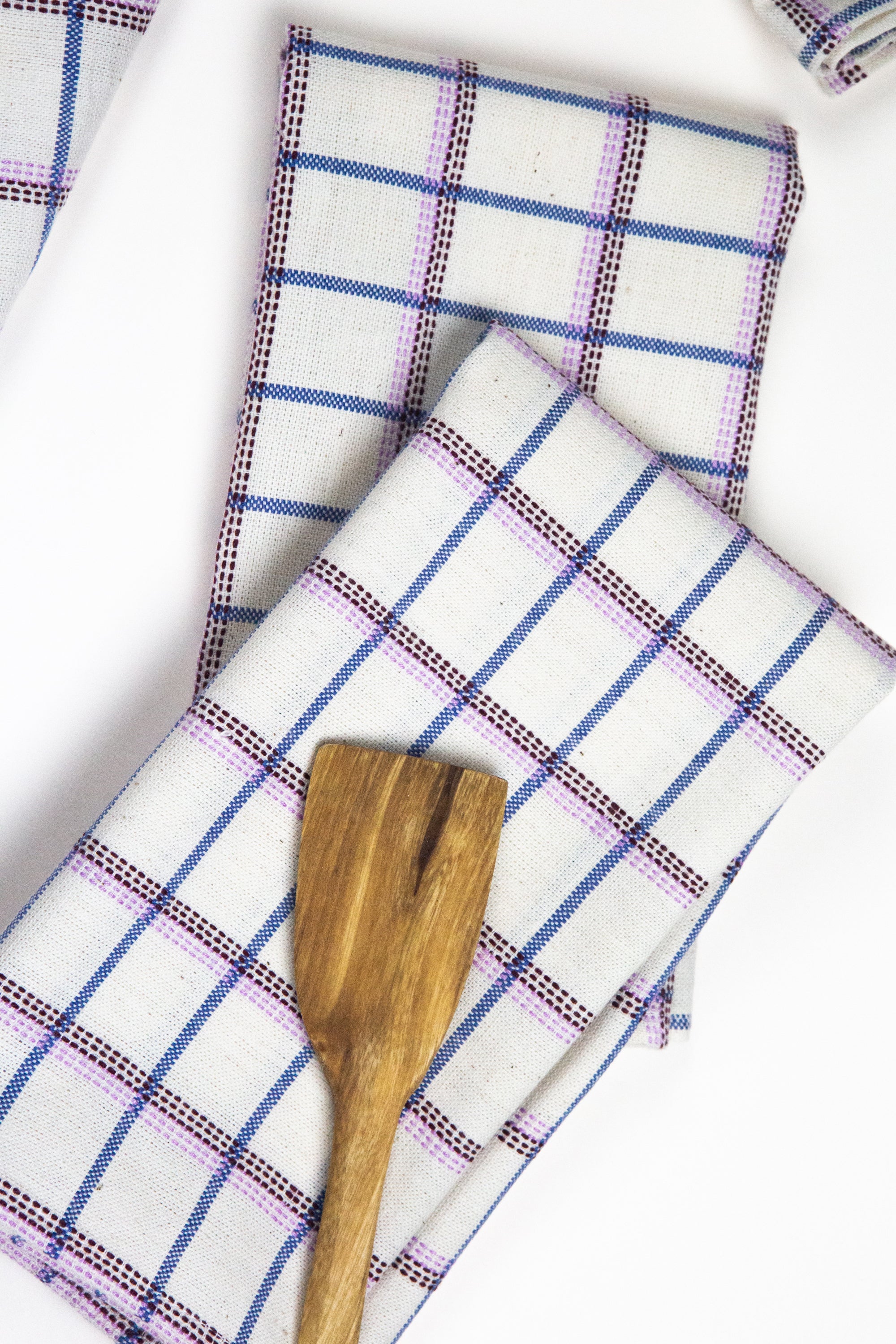 San Lucas Plaid White Napkin