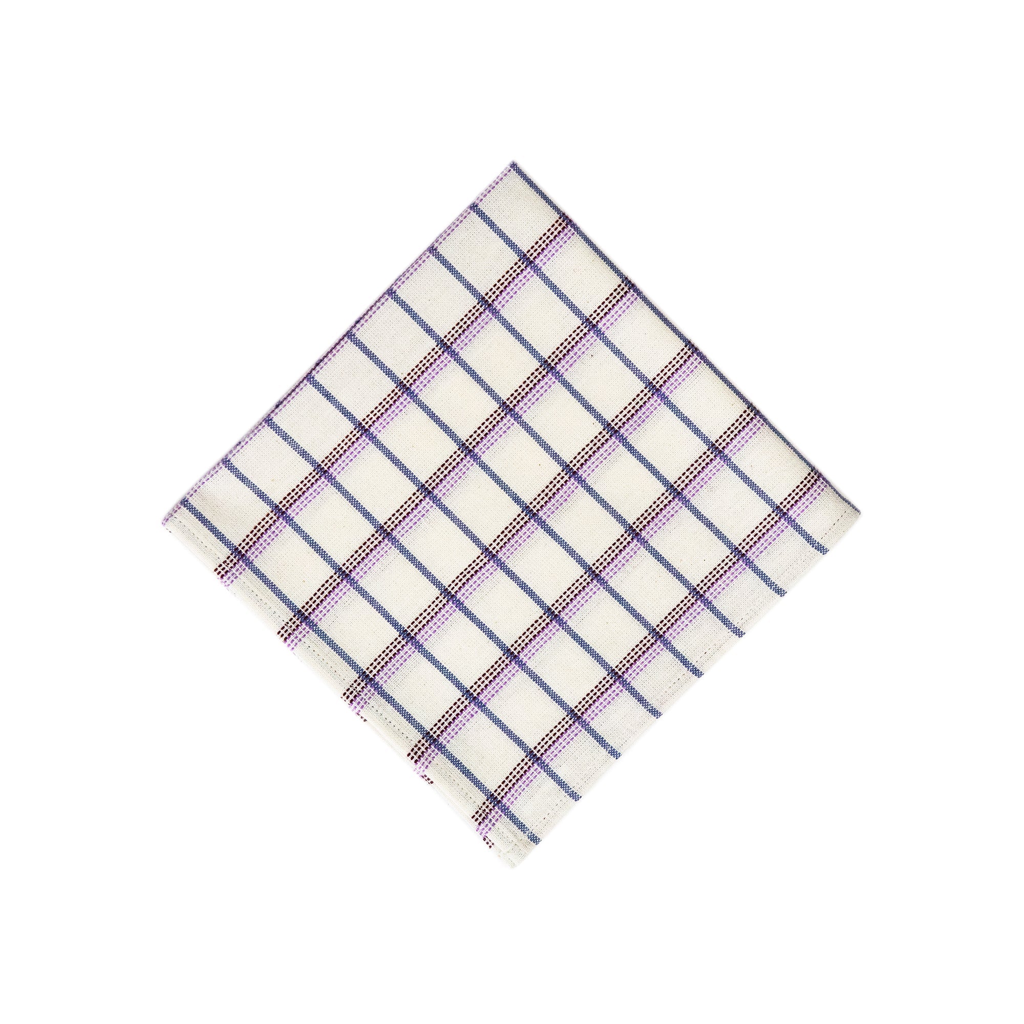 San Lucas Plaid White Napkin