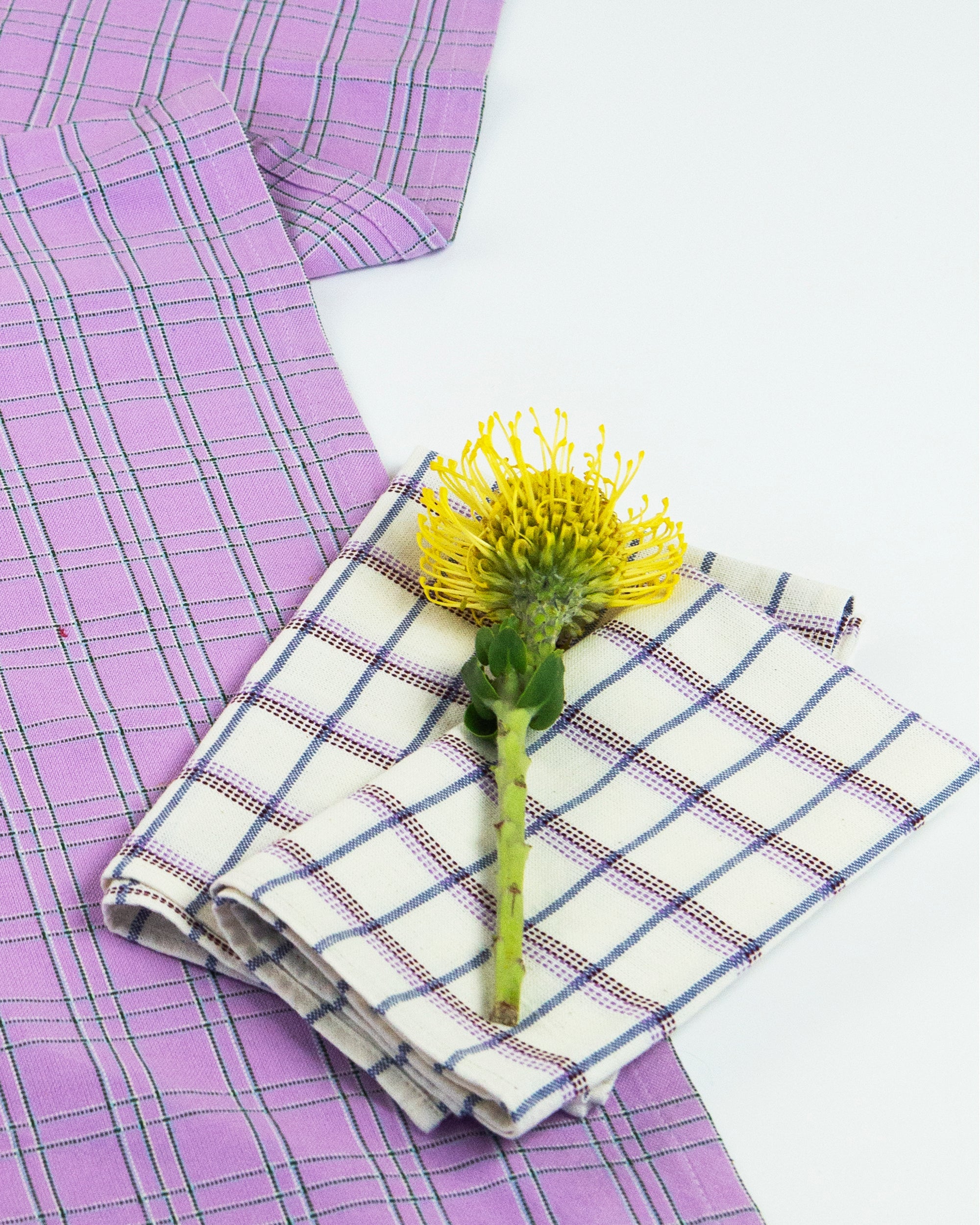 Chiapas Plaid Table Runner (Lilac)