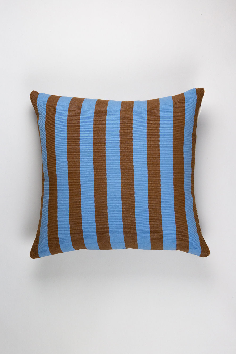 Santiago Grid Pillow (Blue & Umber)