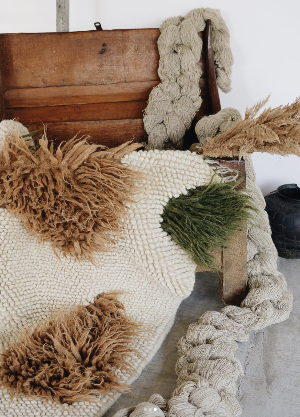 Wool Area Round Rug (Forest)