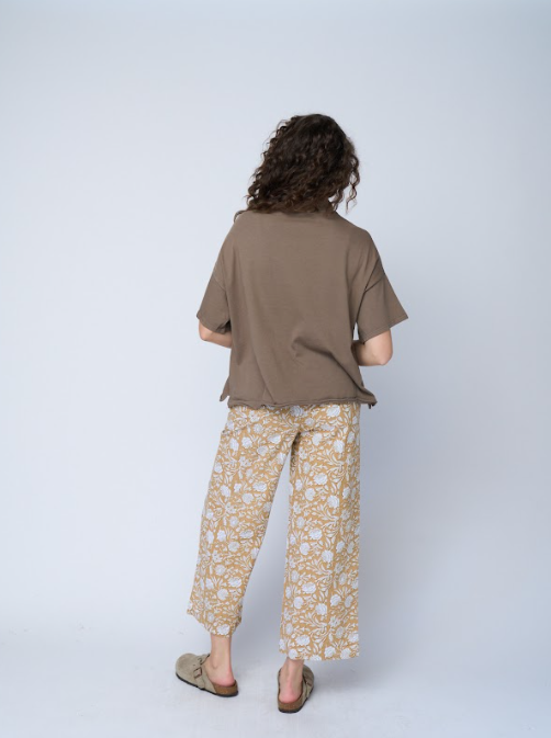 Mare Mock Neck Top - Warm Grey 7 - Back - Full