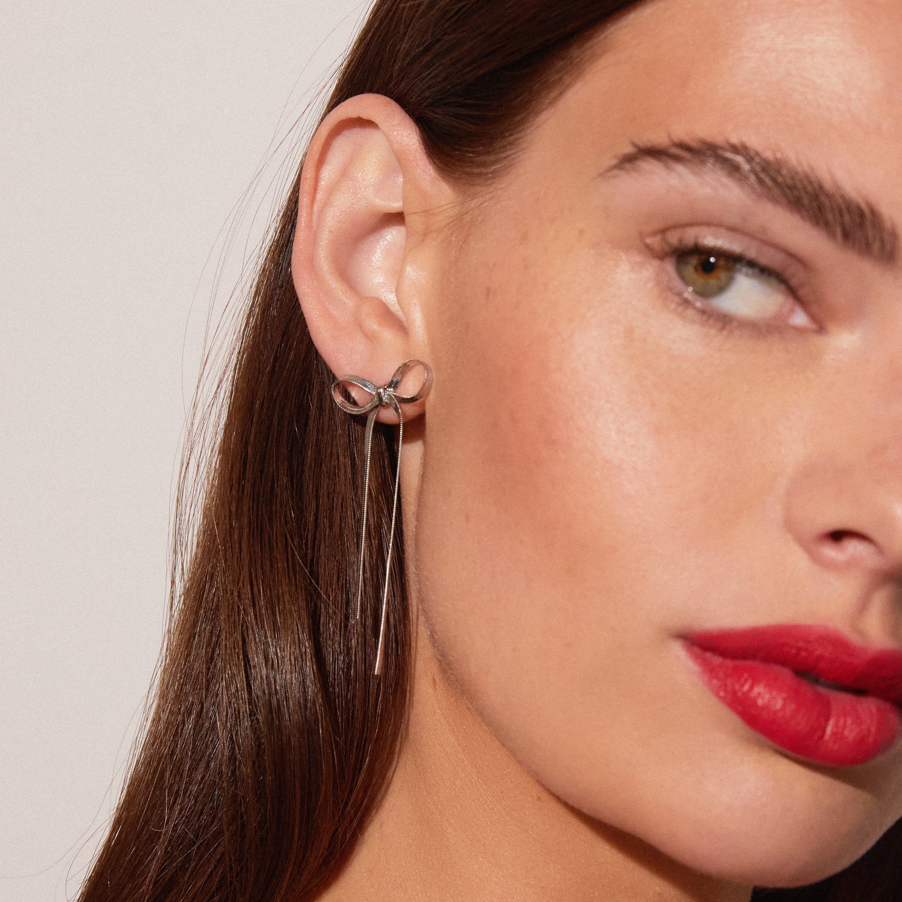 Herringbone Bow Earrings