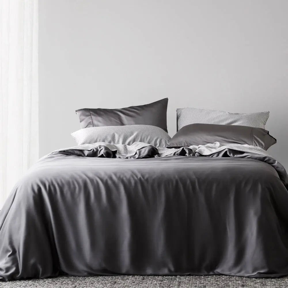 CleanBamboo® Signature Sateen Duvet Cover (Slate)