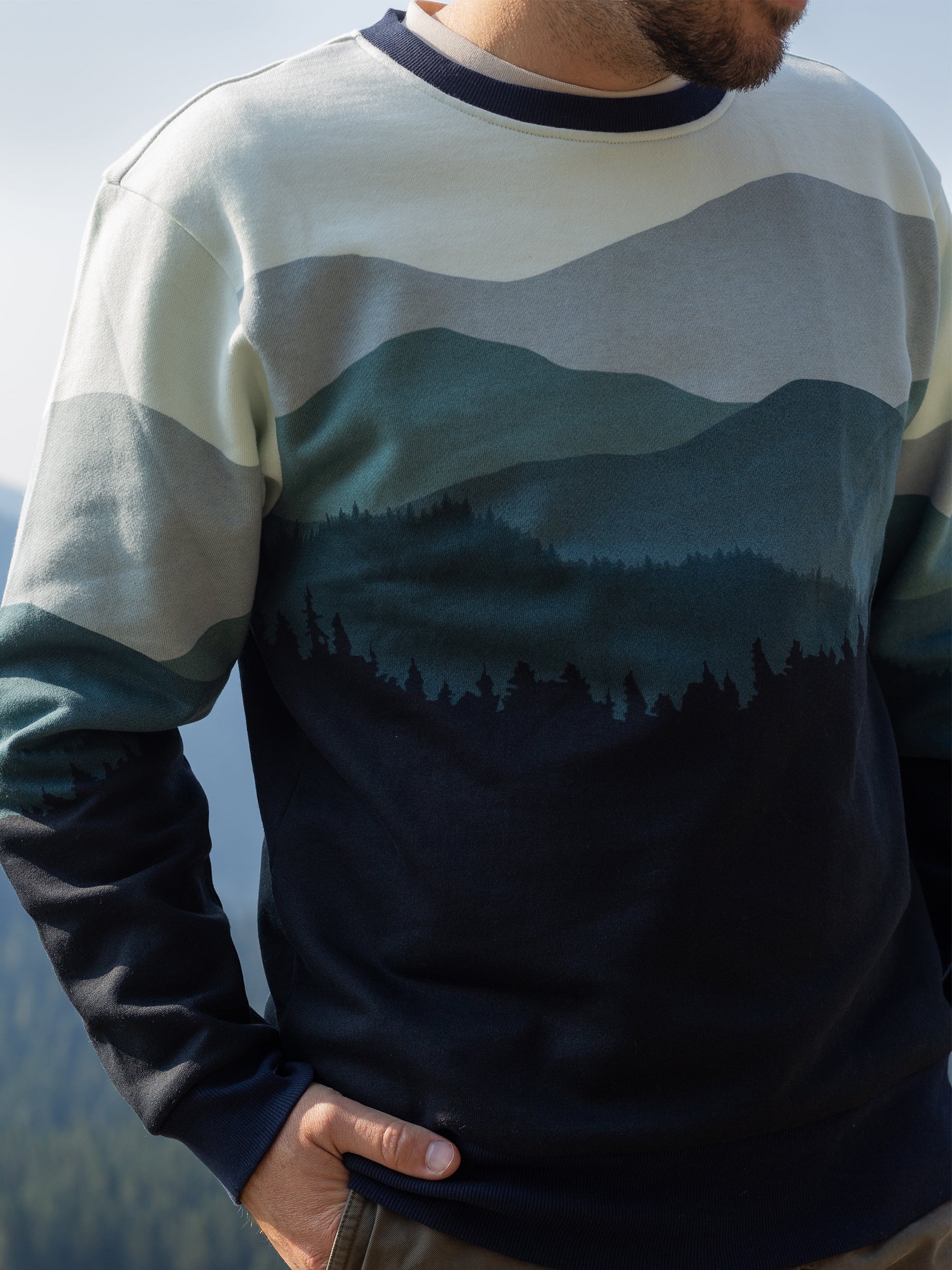 Smoky Mountains Pullover, a Organic Sweatshirt by Happy Earth Apparel