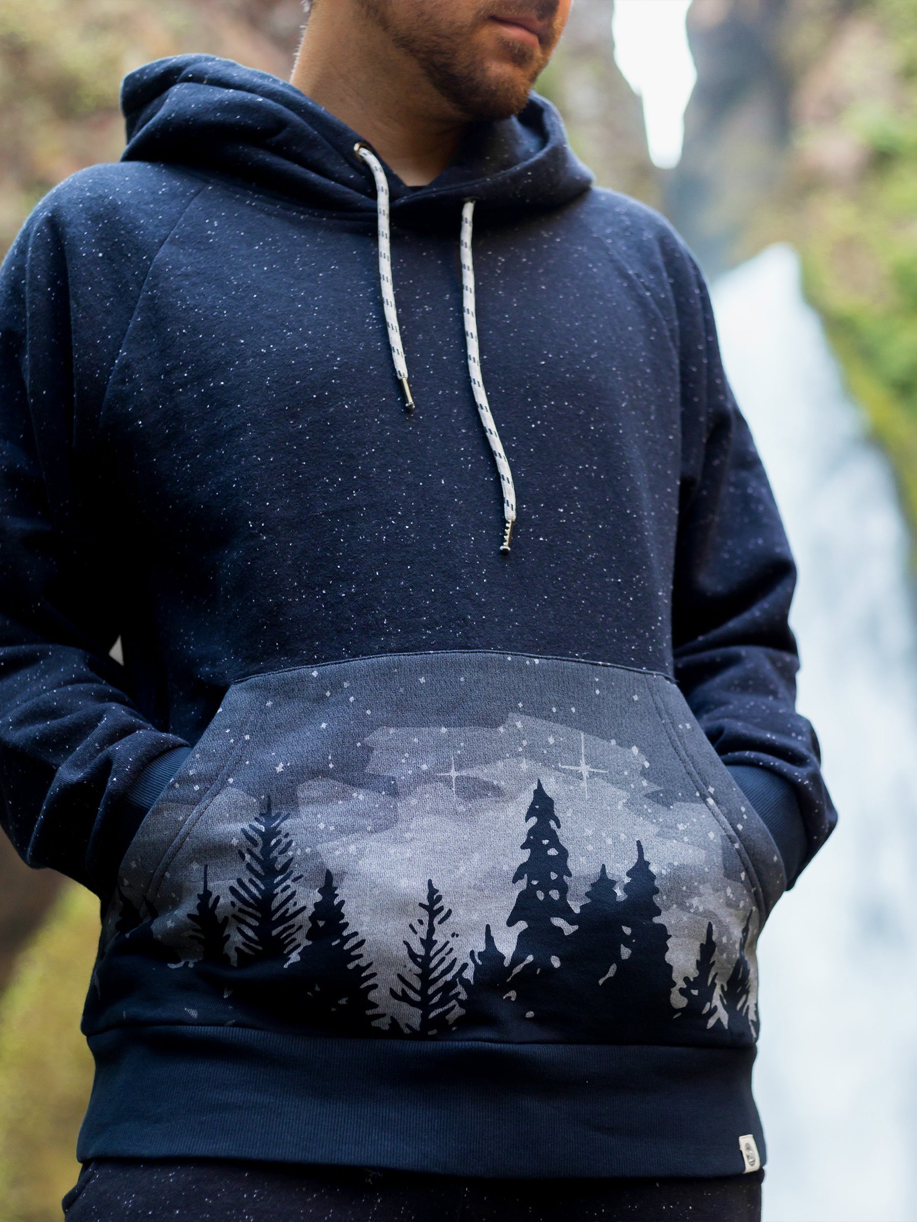 Starlit Night Hoodie, a Organic Hoodie by Happy Earth Apparel