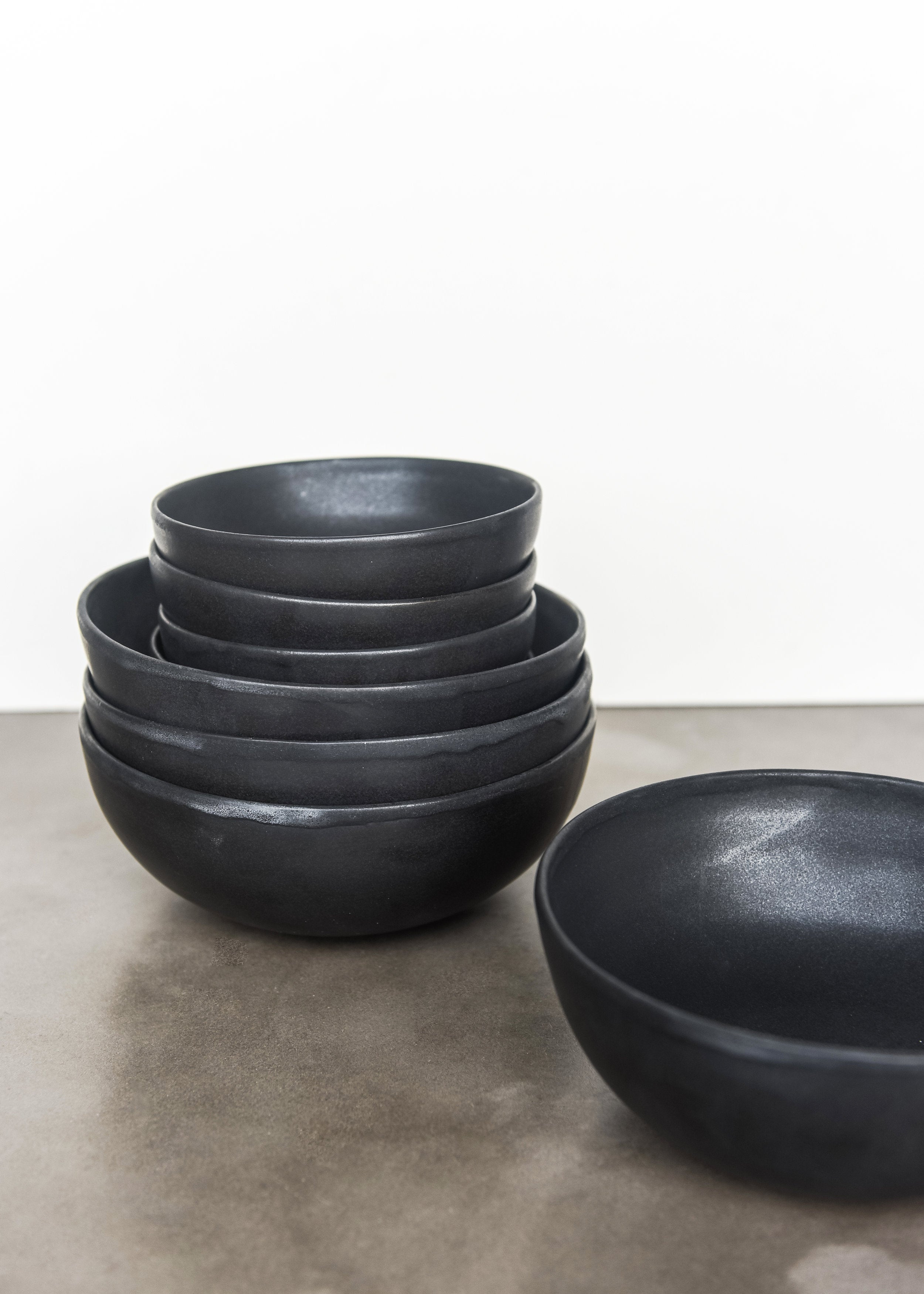 Matte Stoneware Mini Bowl (Black)