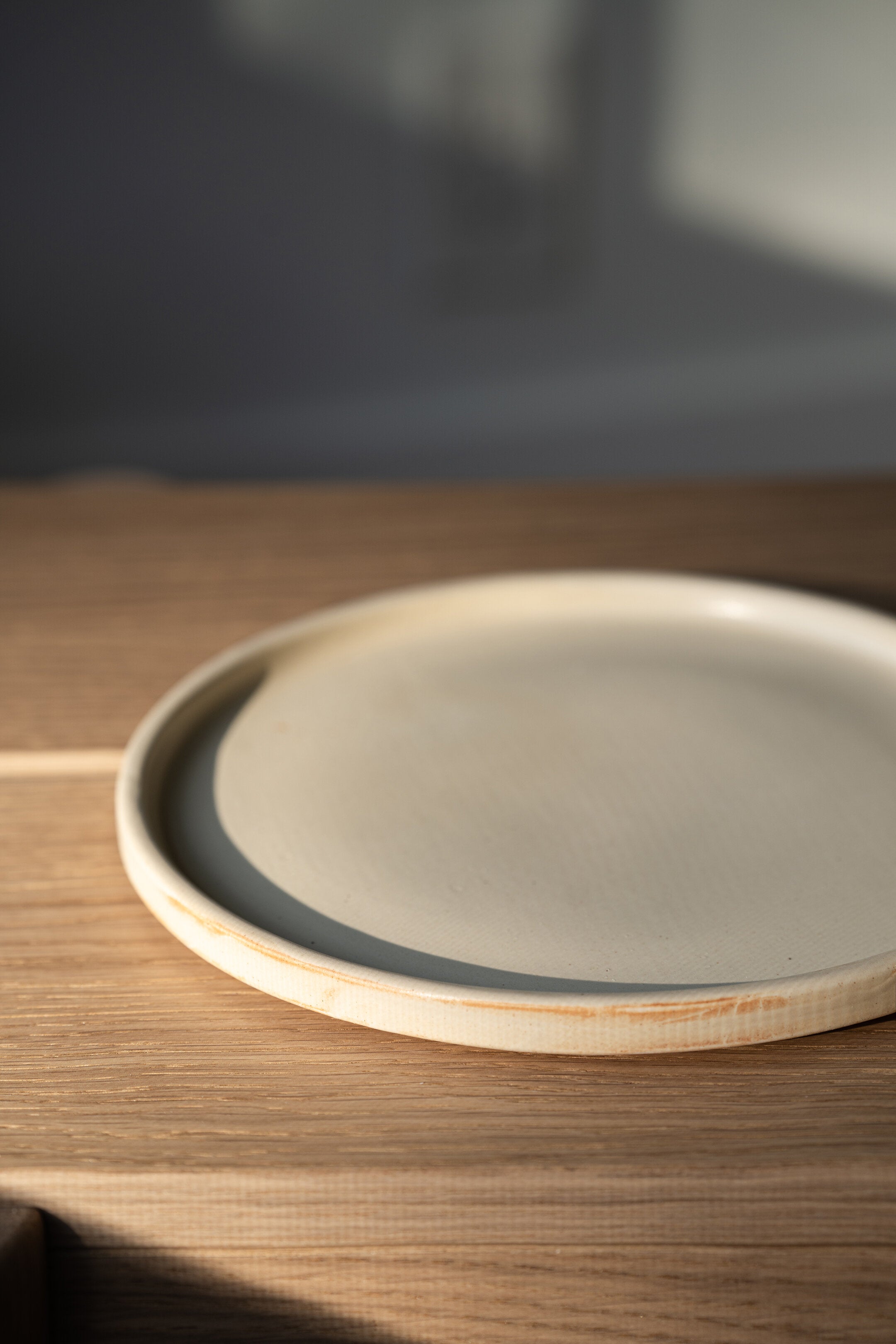 Matte Stoneware Dinner Plates (Beige)