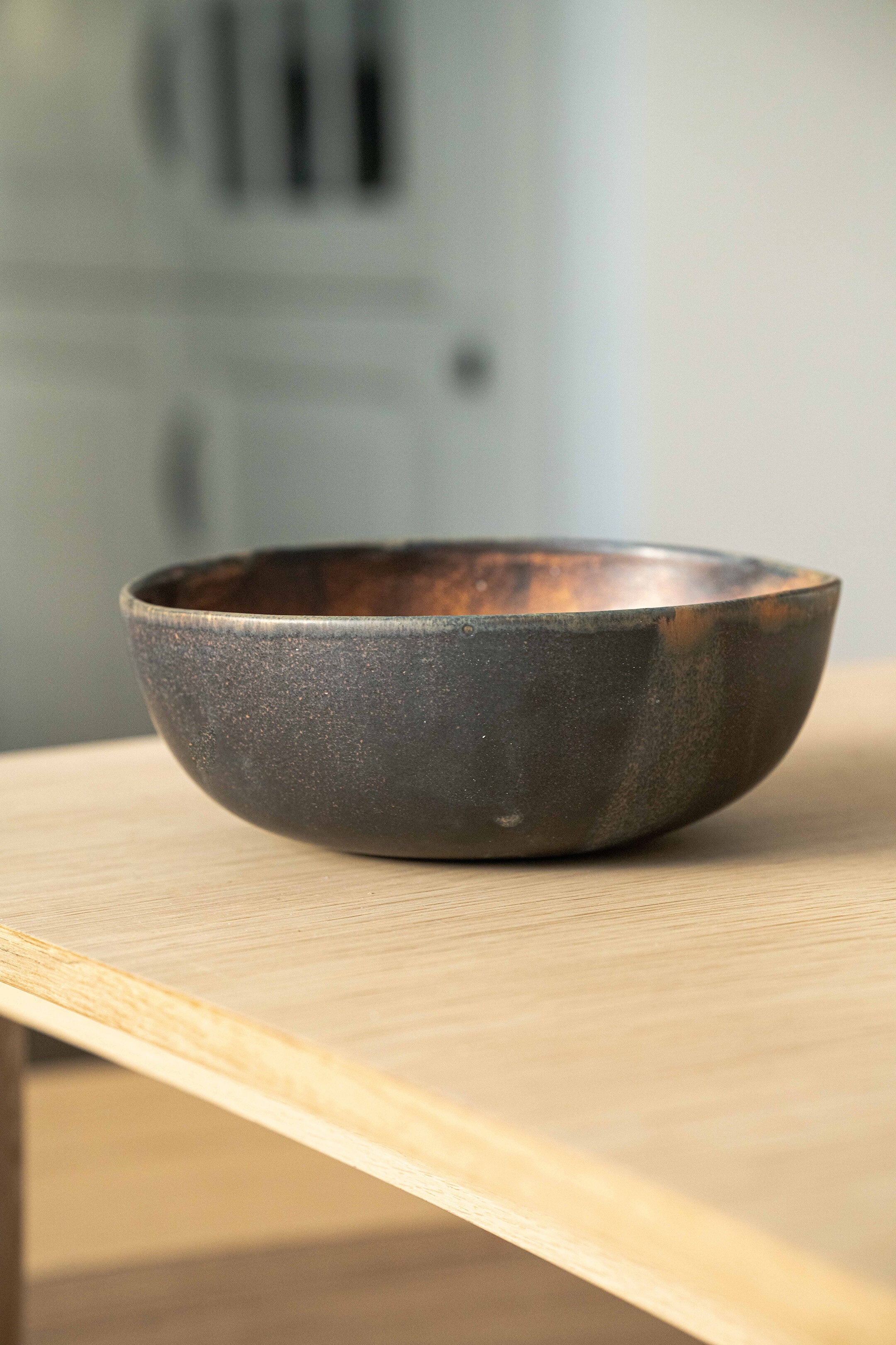 Stoneware Salad Serving Bowl (Rust)