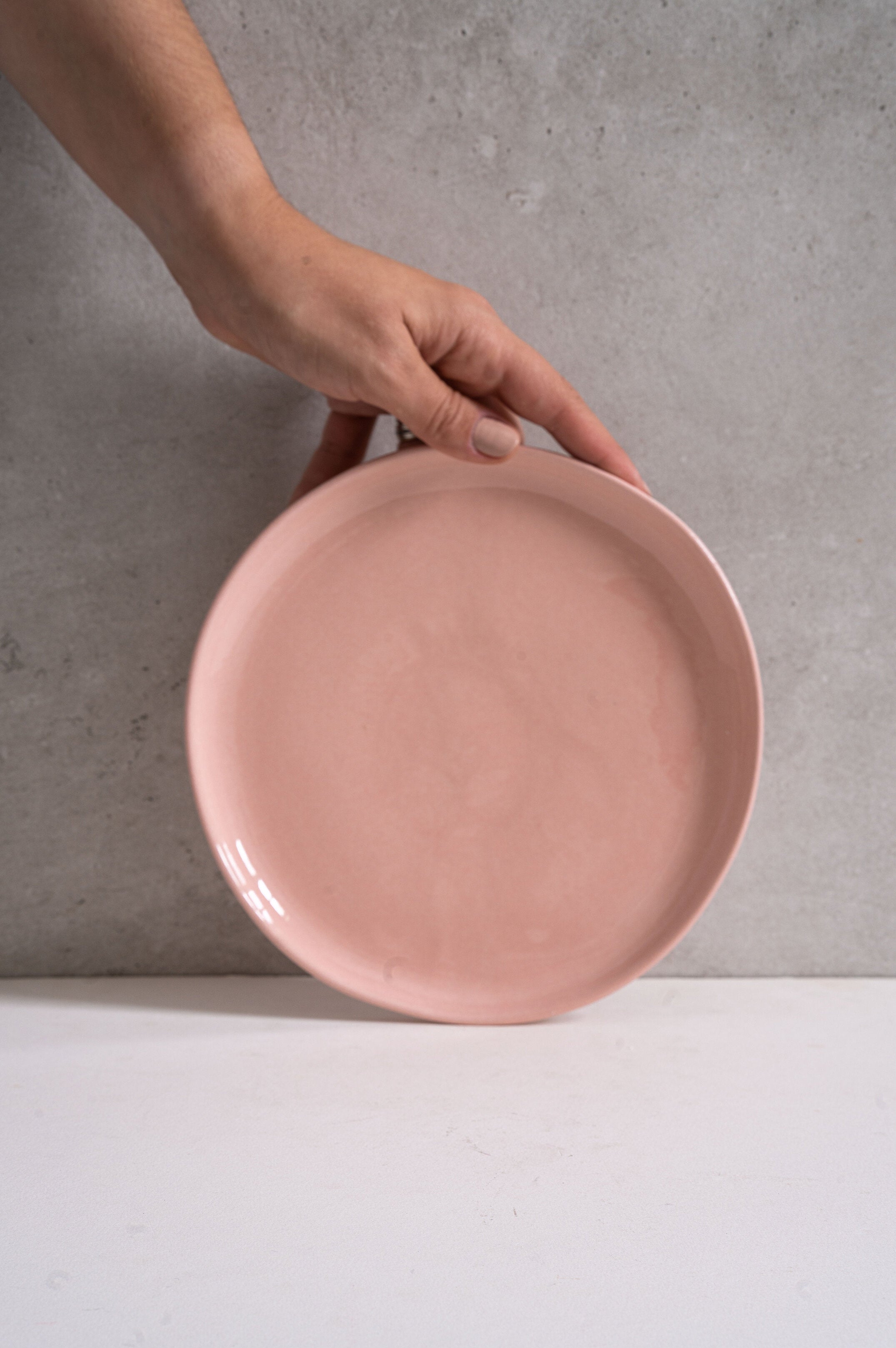 Porcelain Dinner Plates (Powder Pink)